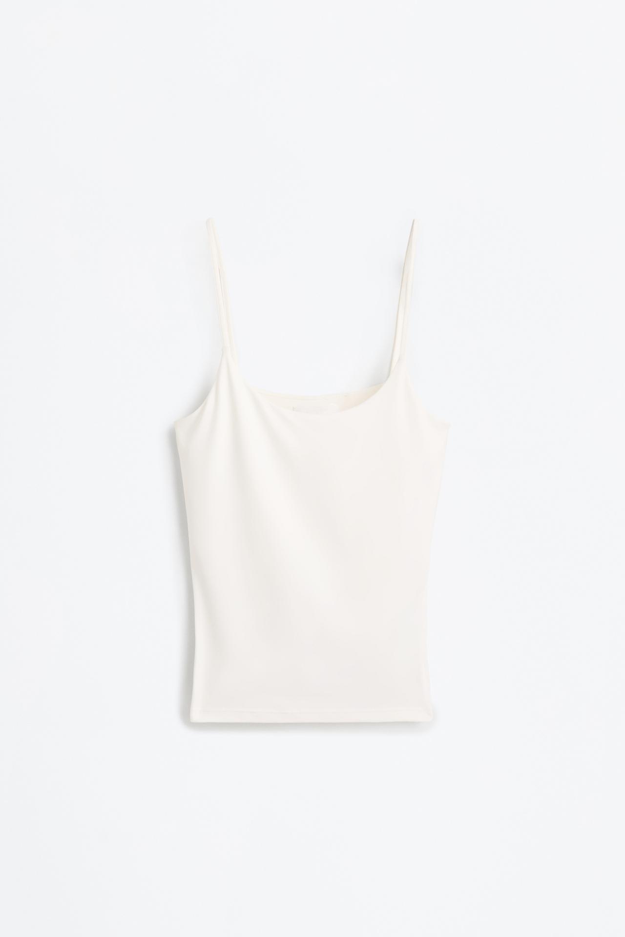 Polyamide Strappy Top — WHITE
