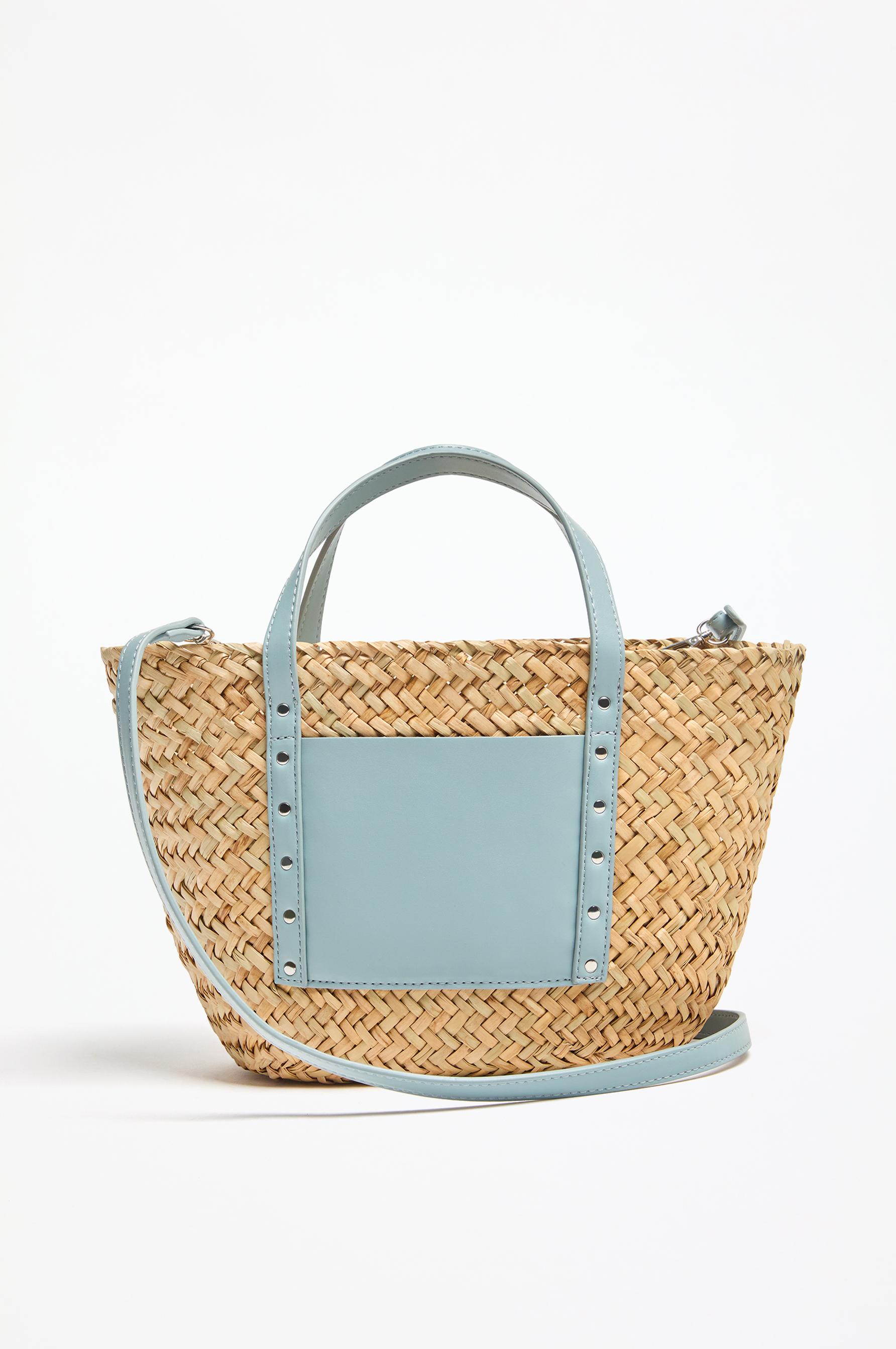Bolso capazo mediano yute tachas
