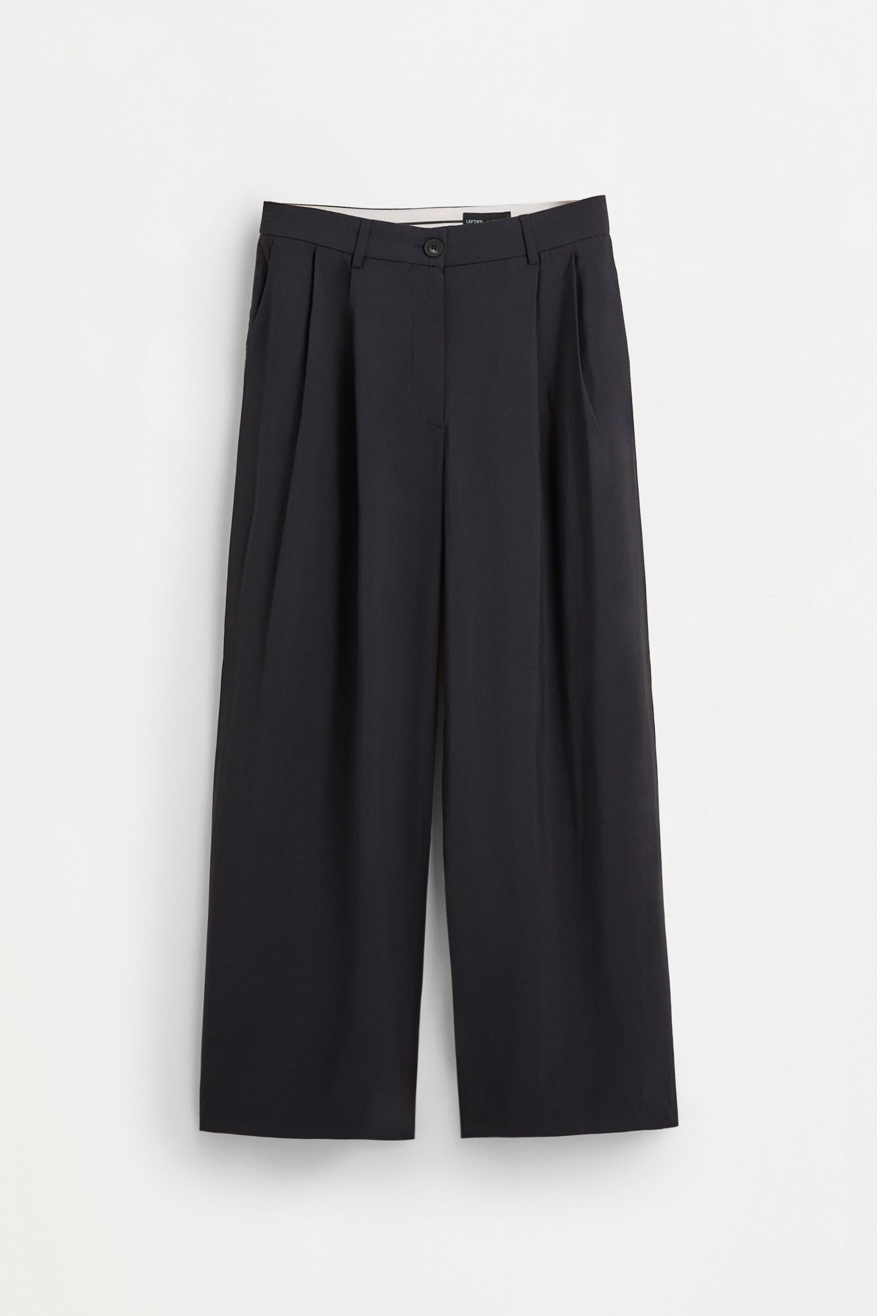 Flowing wide-leg trousers — NAVY