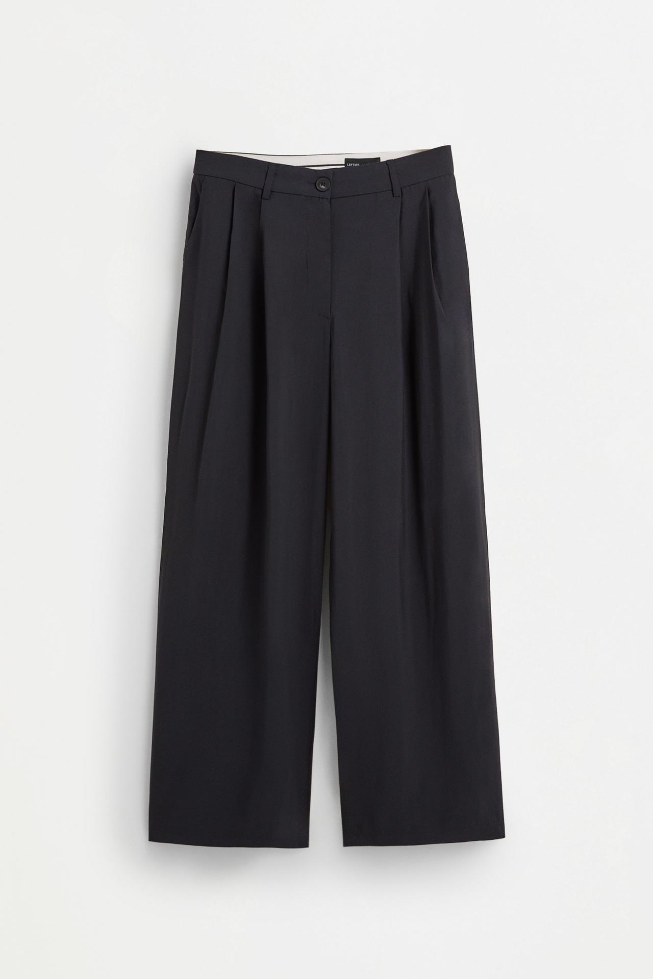 Flowing wide-leg trousers — NAVY