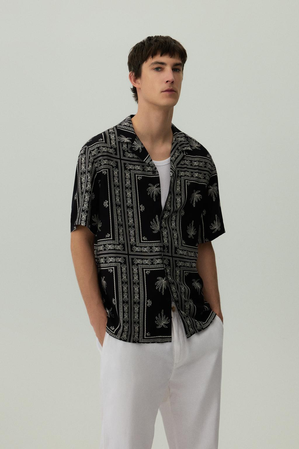 Printed resort shirt