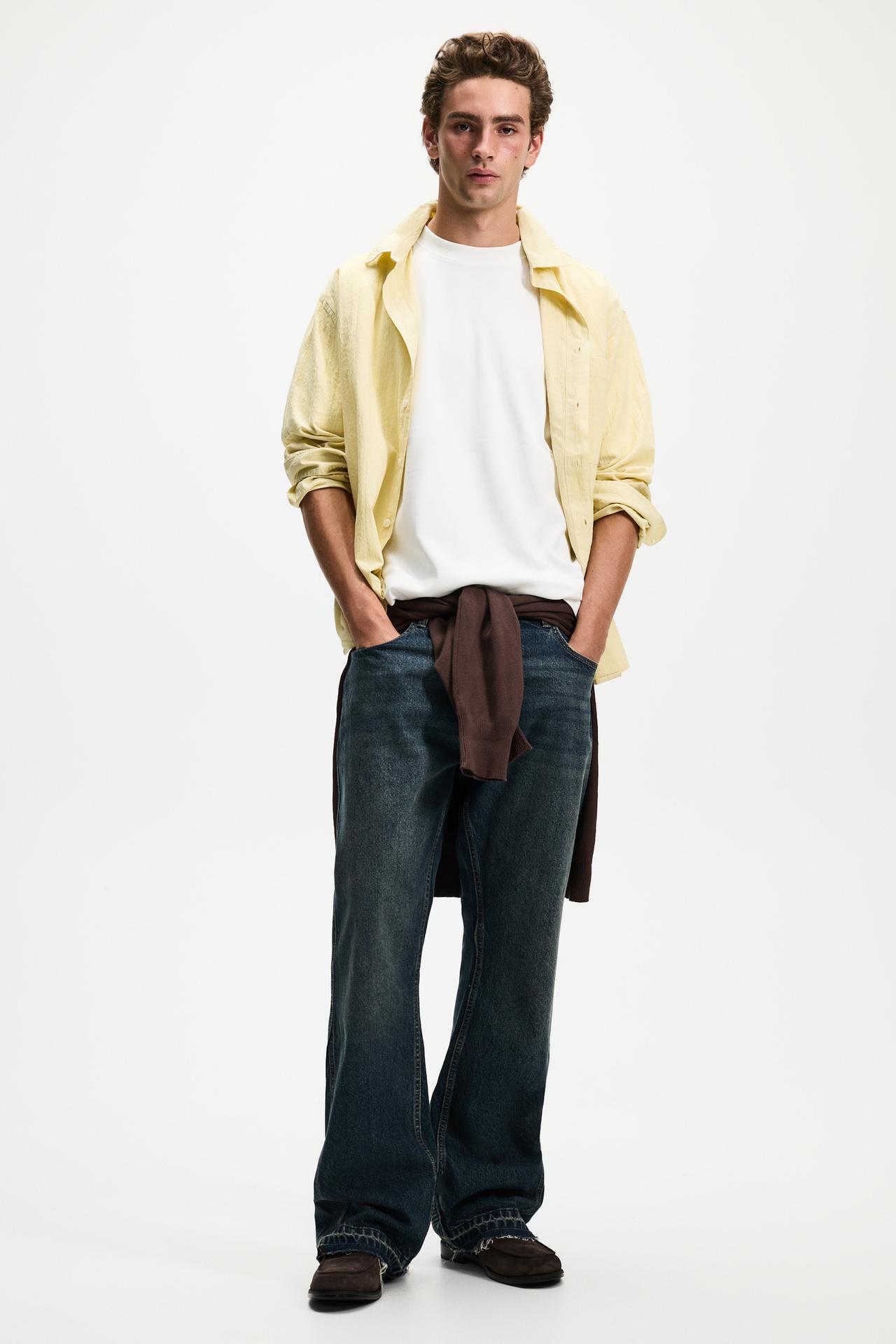 Interlock mock neck T-shirt — OFF WHITE