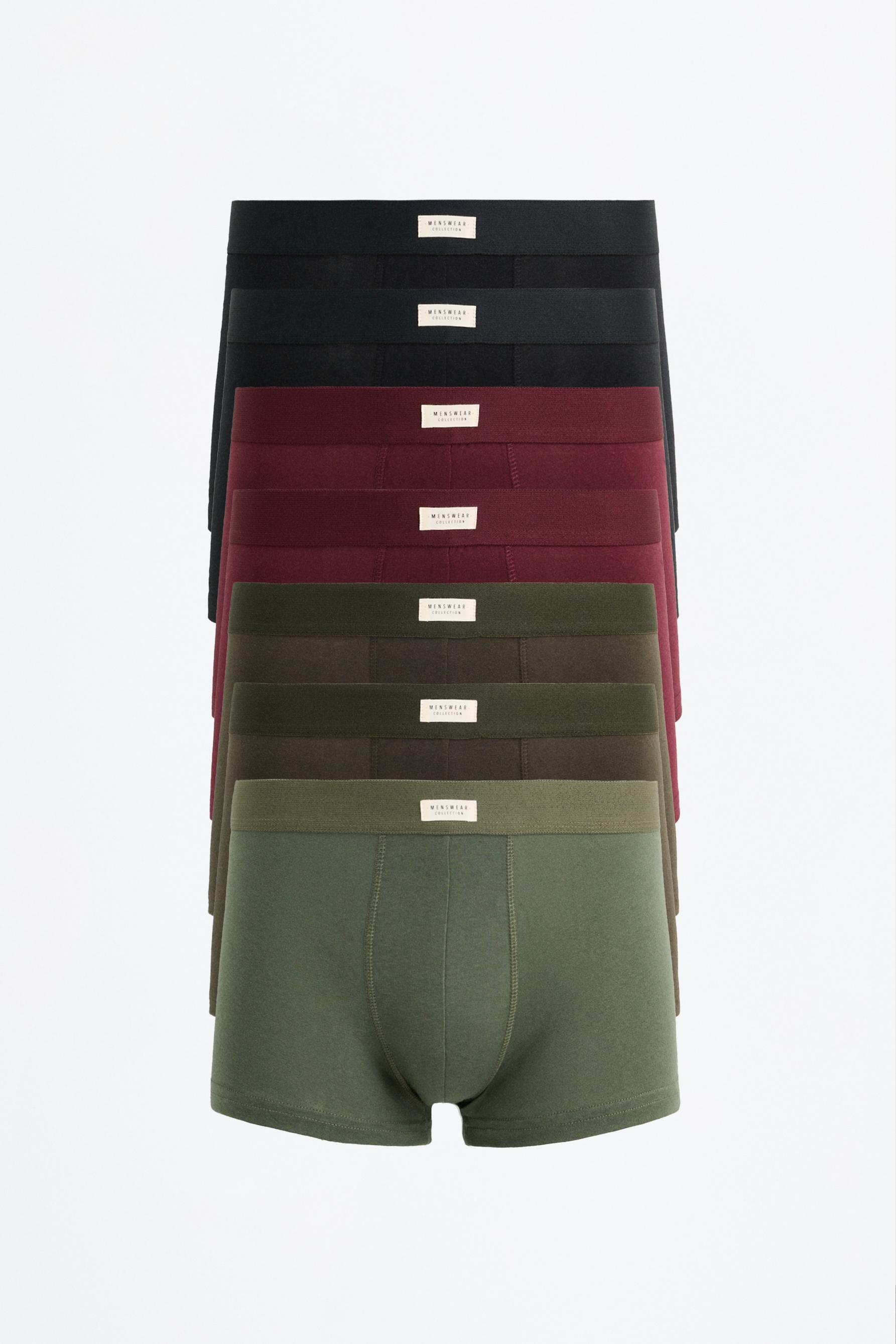 Pack of 7 plain boxers — DARK KHAKI