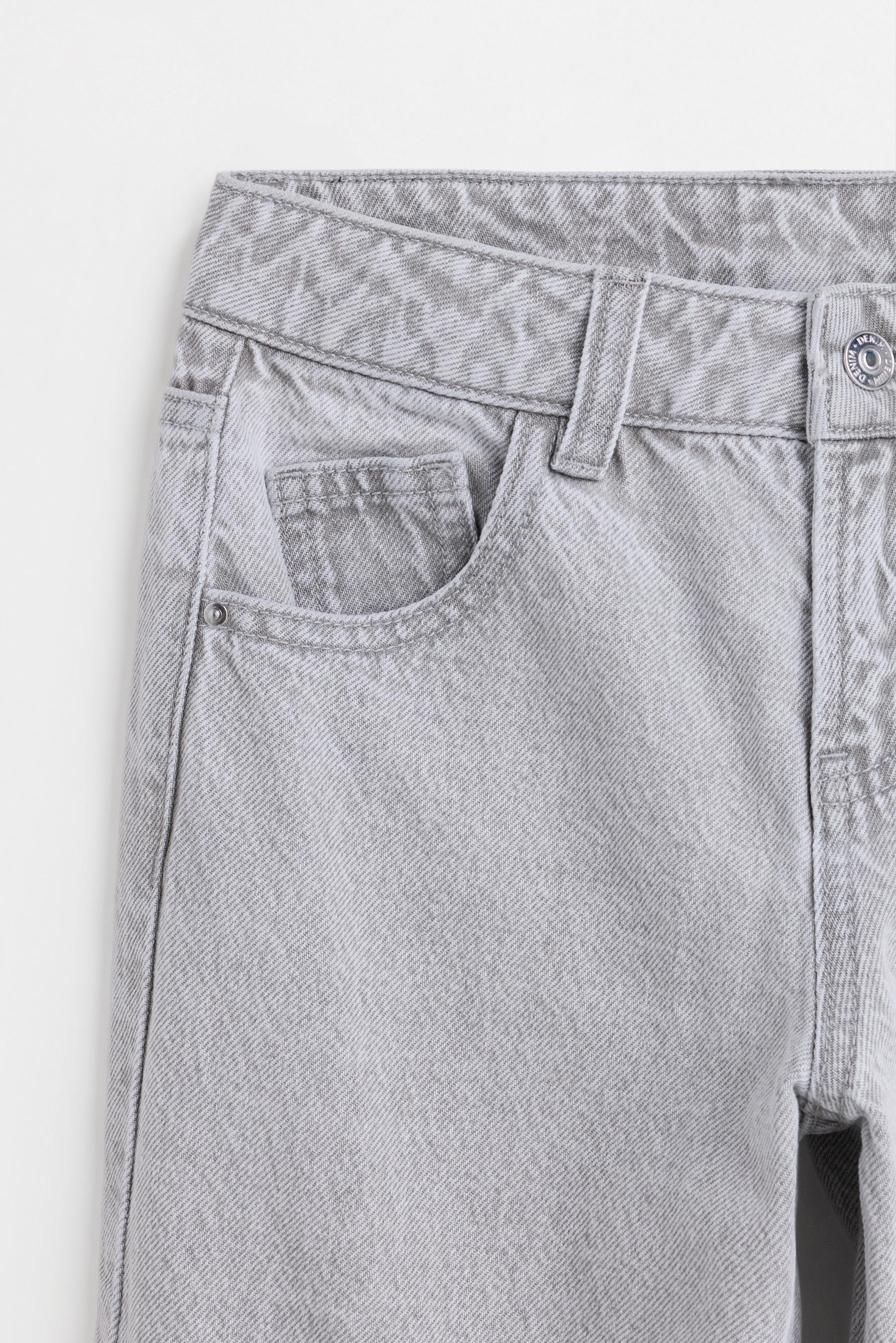 Straight-leg cuffed jeans — GREY