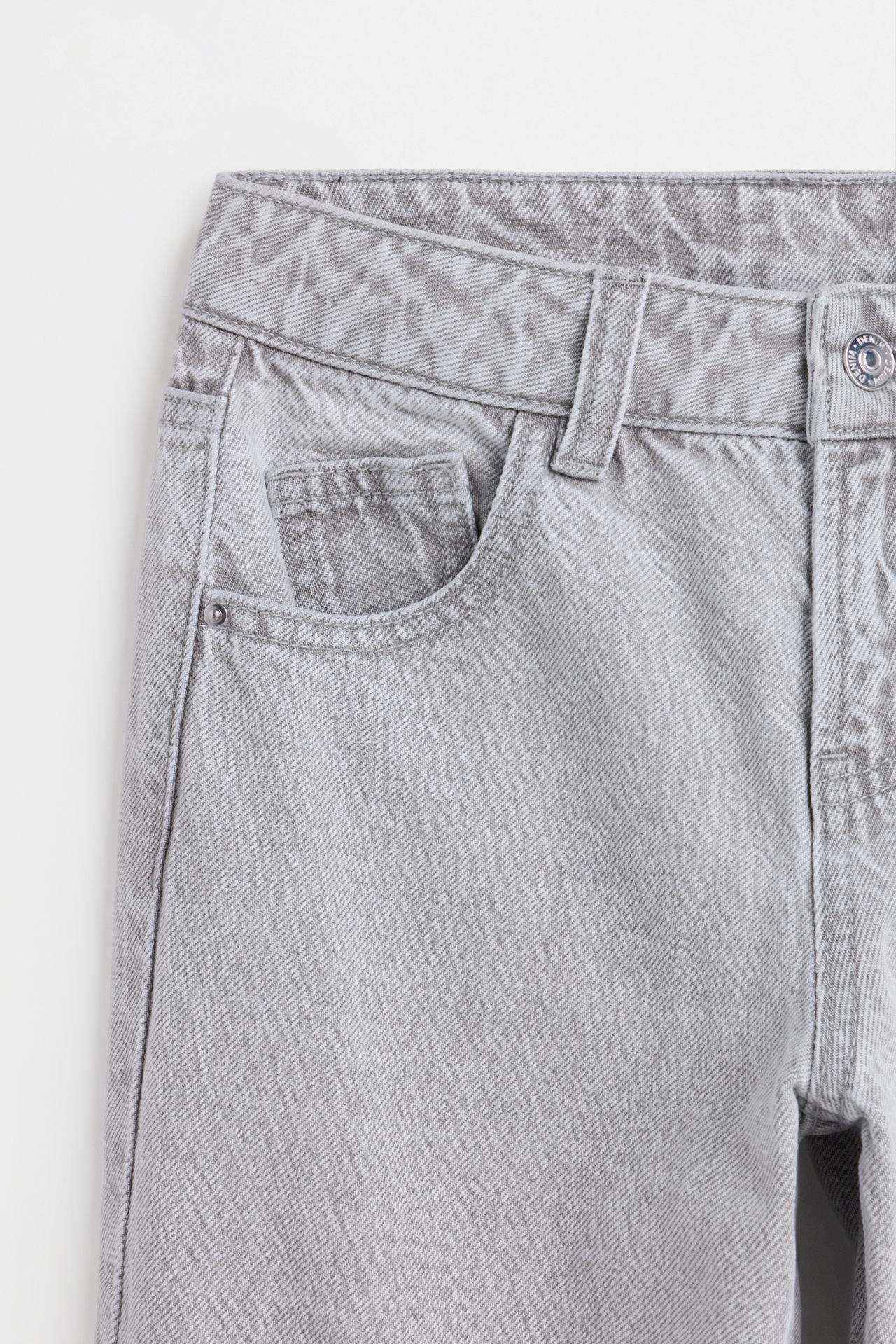 Straight-leg cuffed jeans — GREY