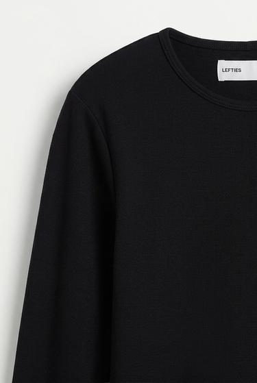 Ribbed long sleeve T-shirt — BLACK 7