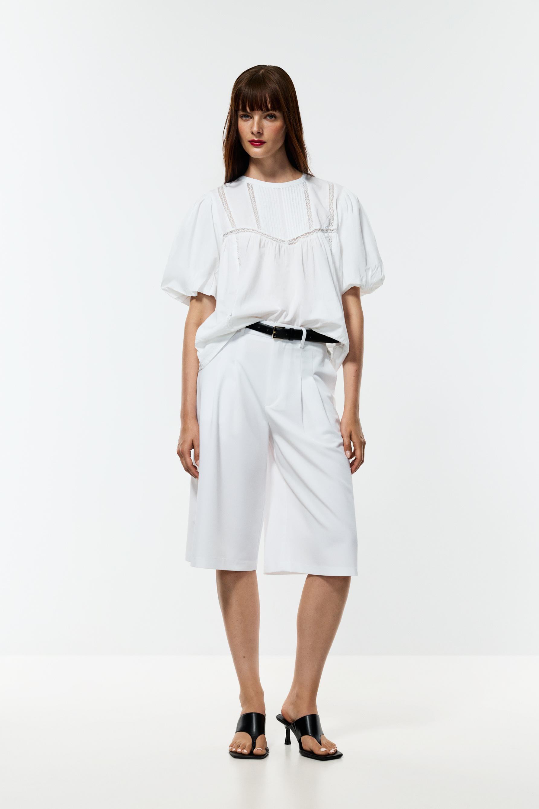 Embroidered blouse — WHITE