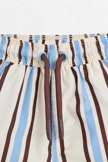 Baby Boy | Brown striped swim shorts — DEEP BLUE 3