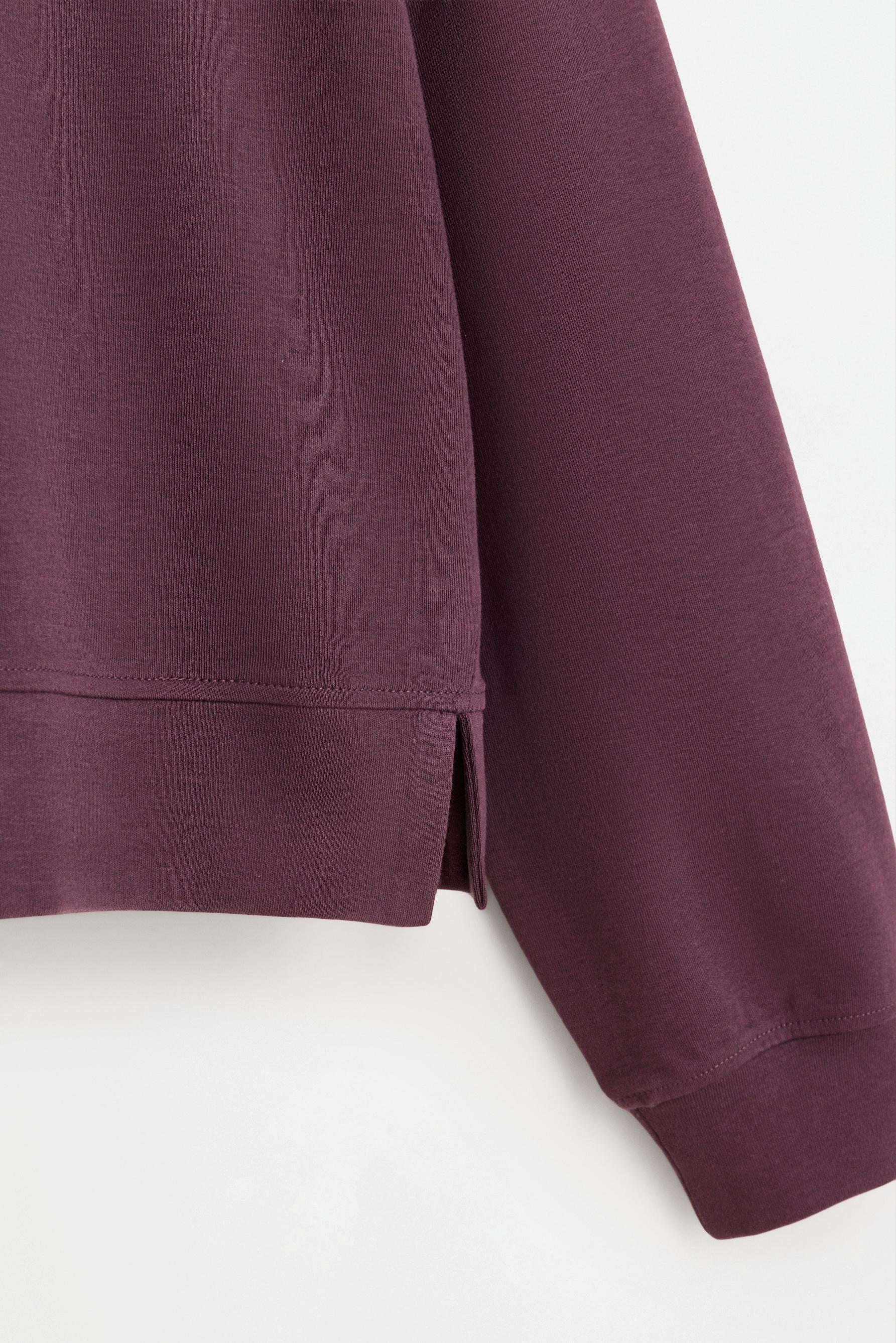 Interlock sweatshirt and flared leggings co-ord — PLUM