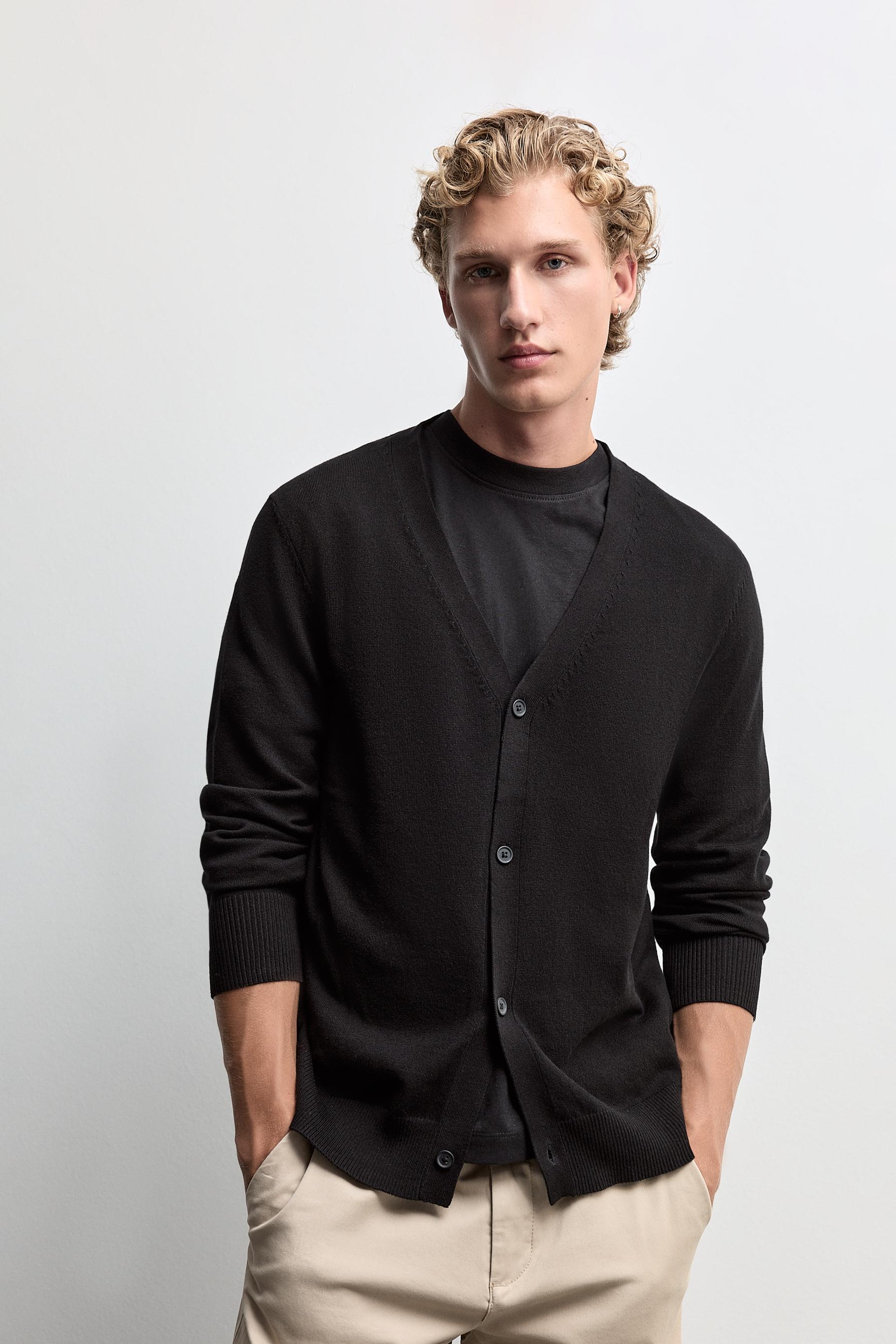 Basic cardigan — BLACK