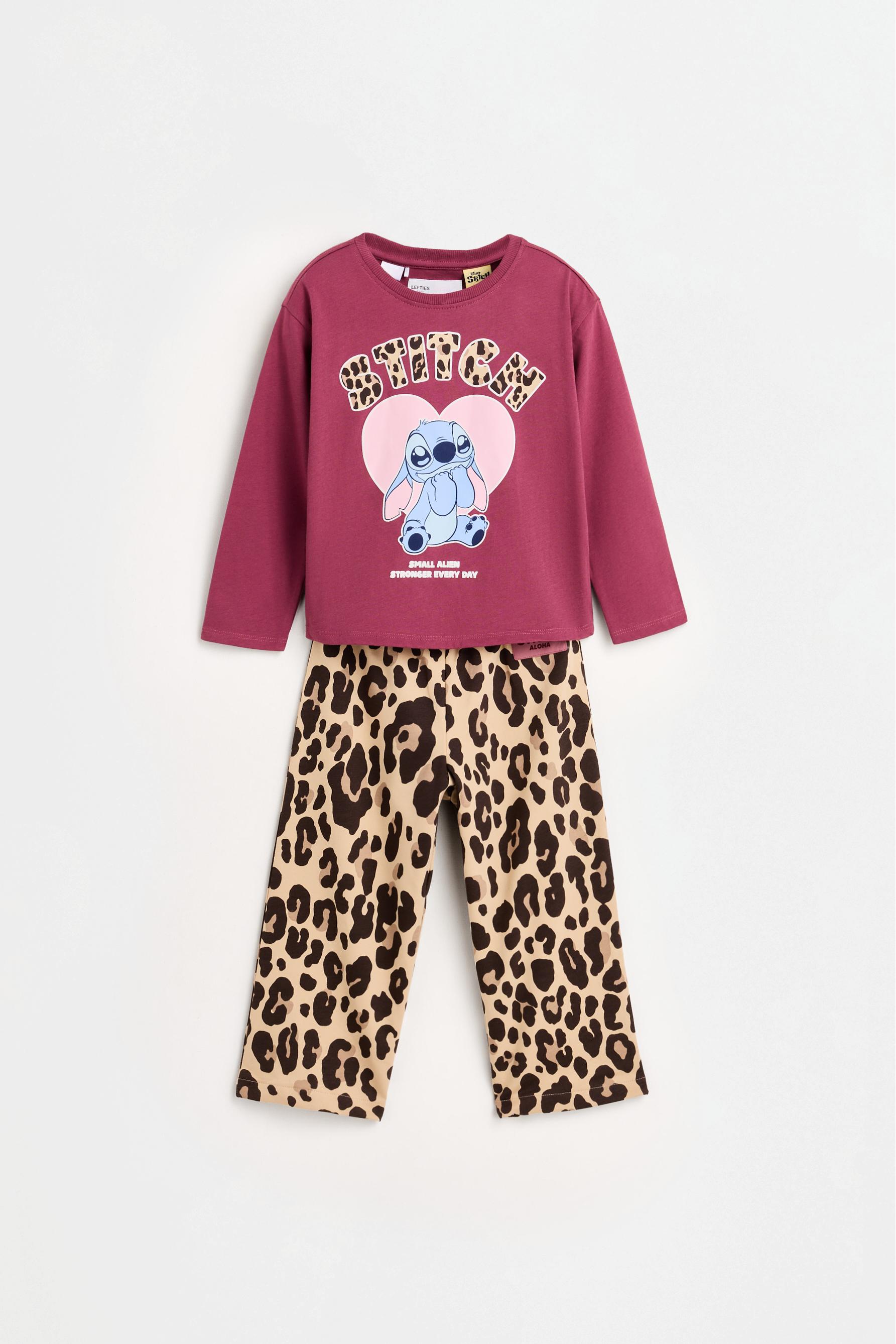 Stitch ©Disney T-shirt and trousers set — PALE MAROON