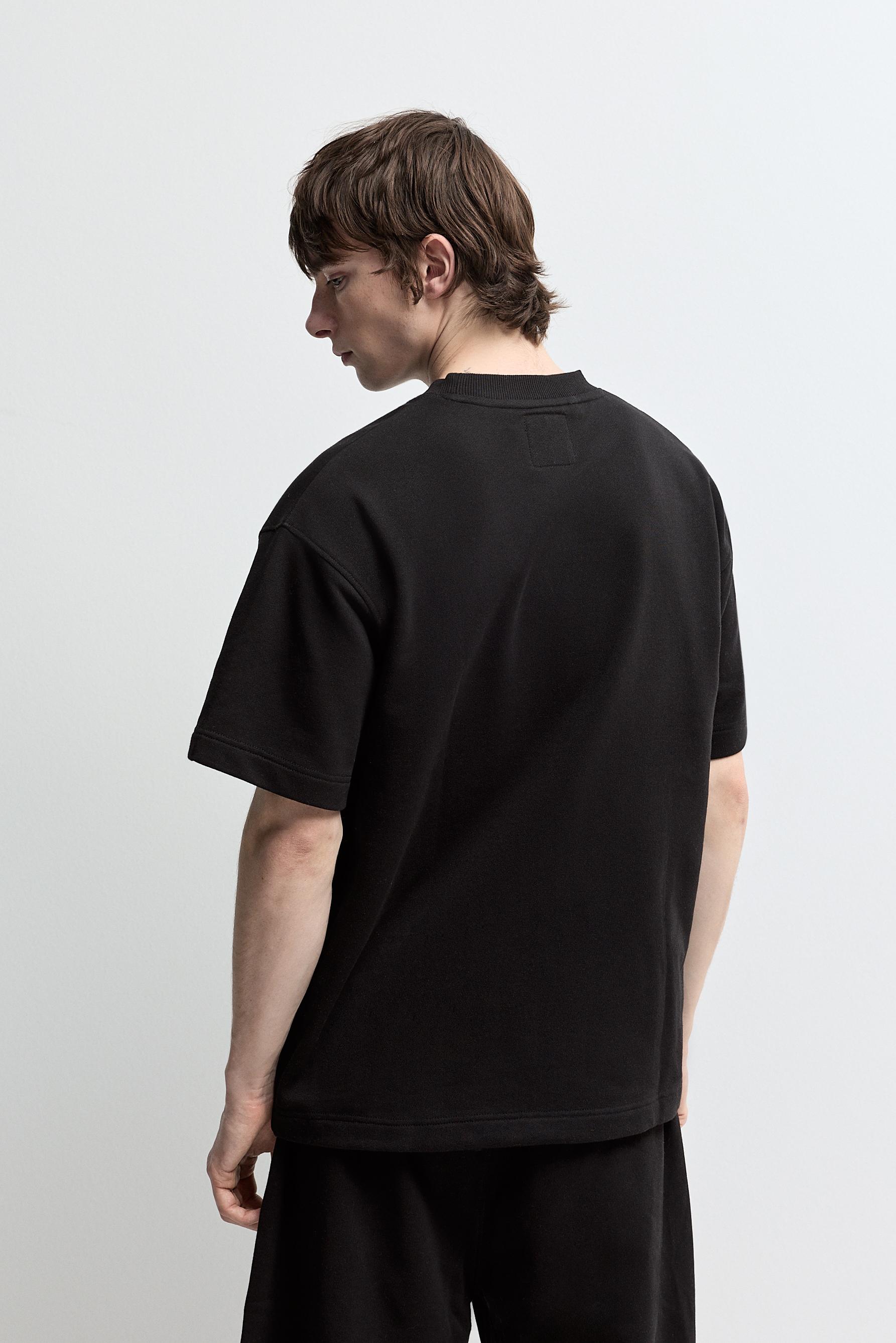 Short sleeve sweatshirt — BLACK