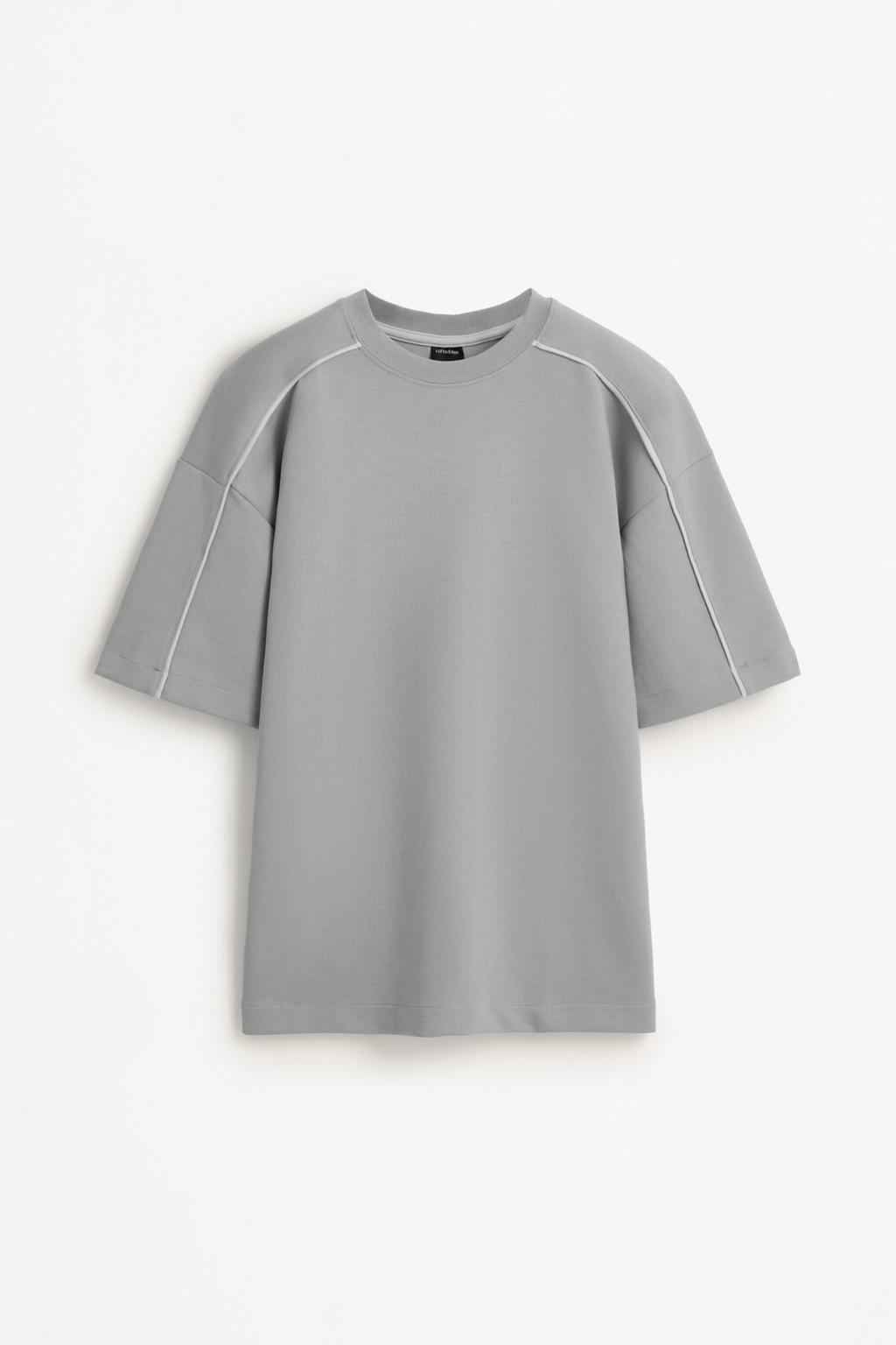 Interlock piping T-shirt