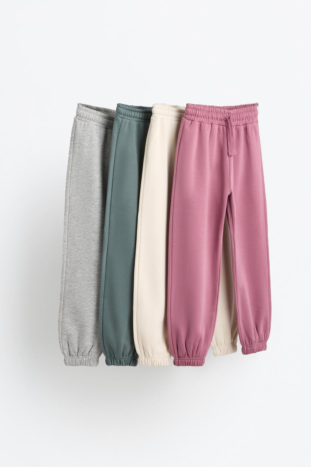 Pack of 4 plain plush trousers