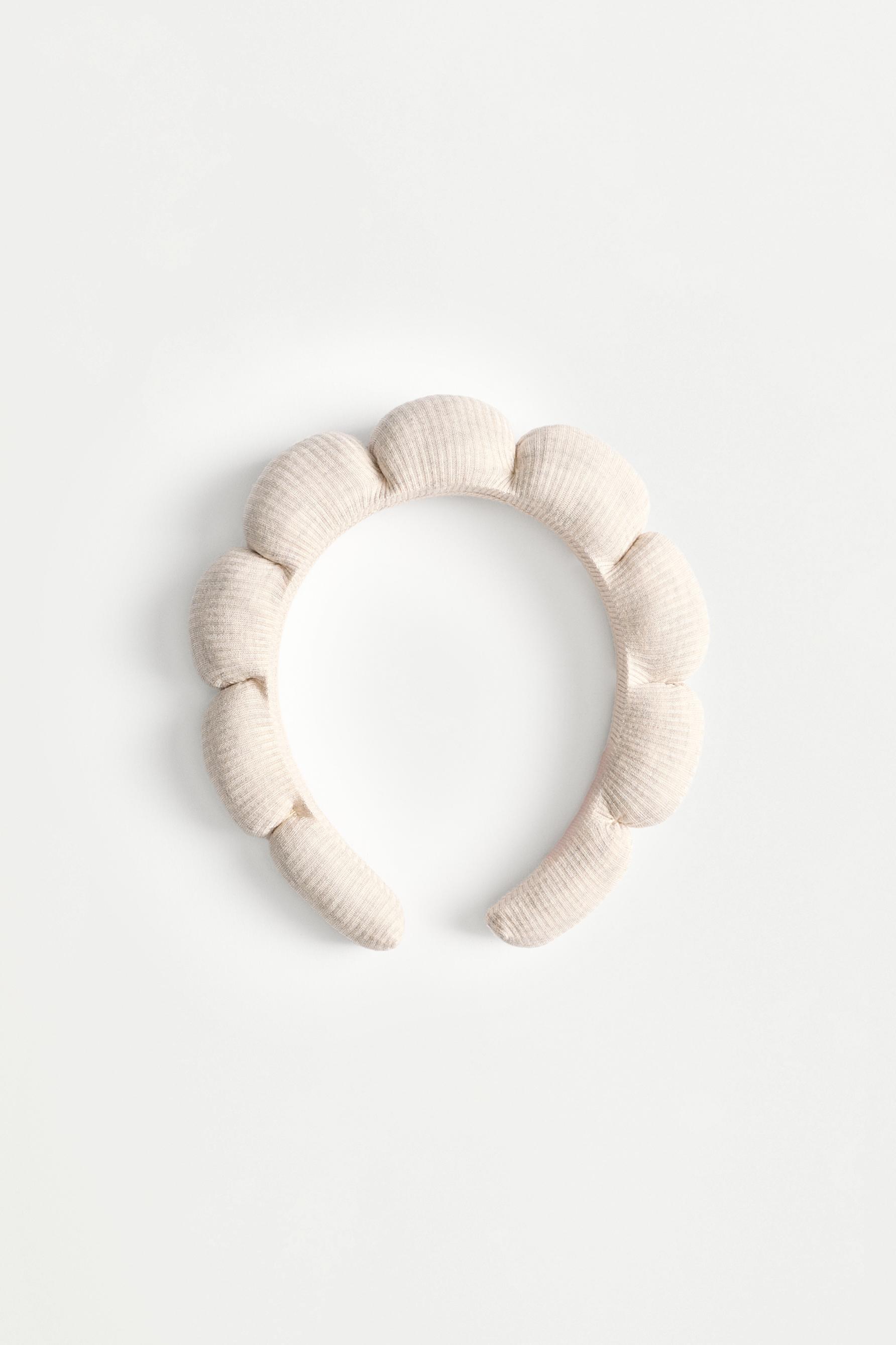 Padded ribbed beauty headband — BEIGE