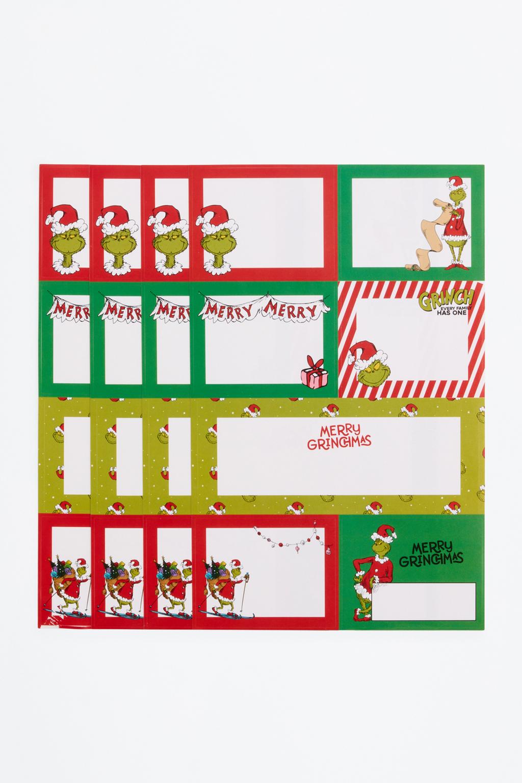 Pack 4 hojas adhesivas El Grinch TM & © 2025 DSE