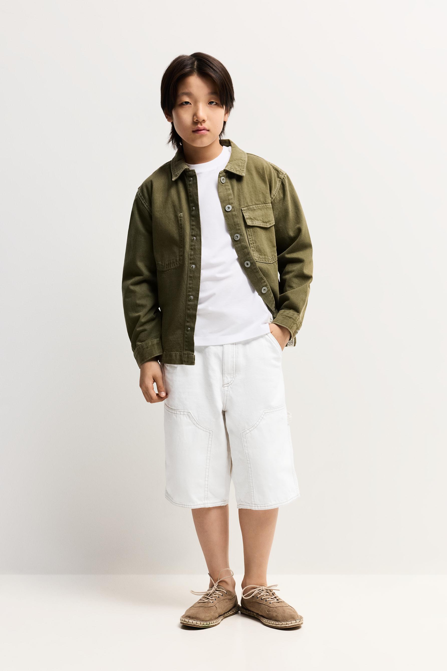 Carpenter denim Bermuda shorts — OFF WHITE