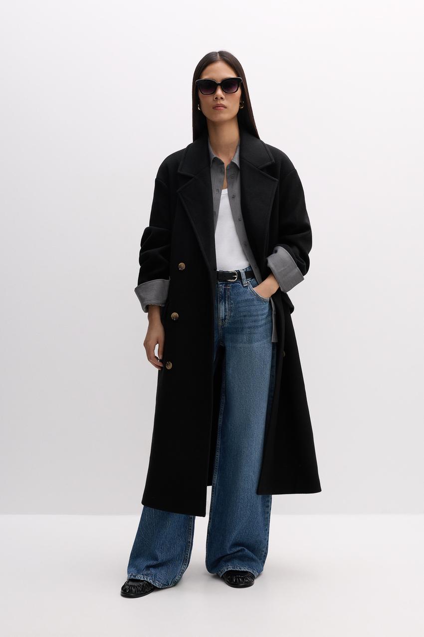 Cappotto lungo in panno Cappotti Giacche Cappotti