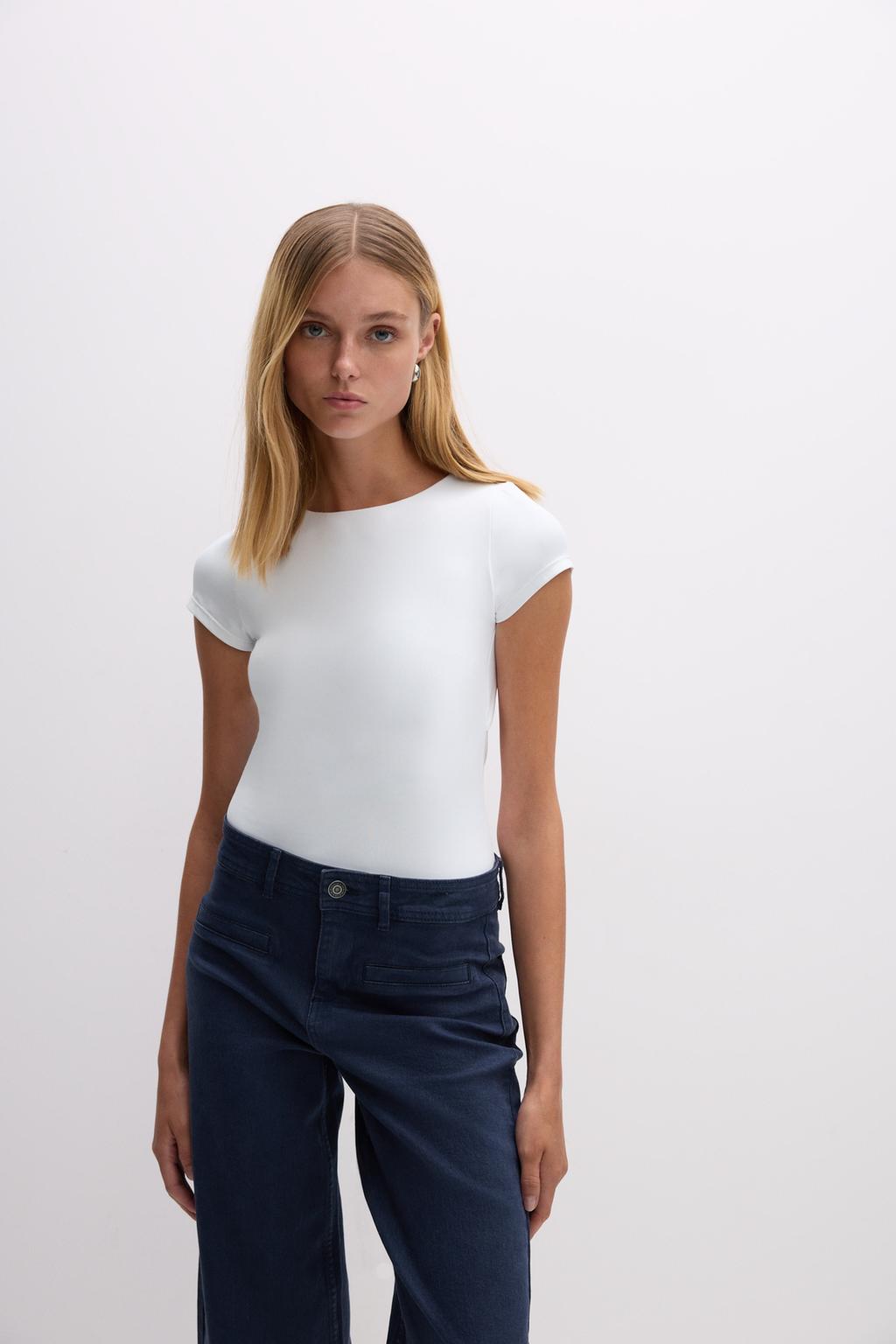 Bodysuit with low-cut back