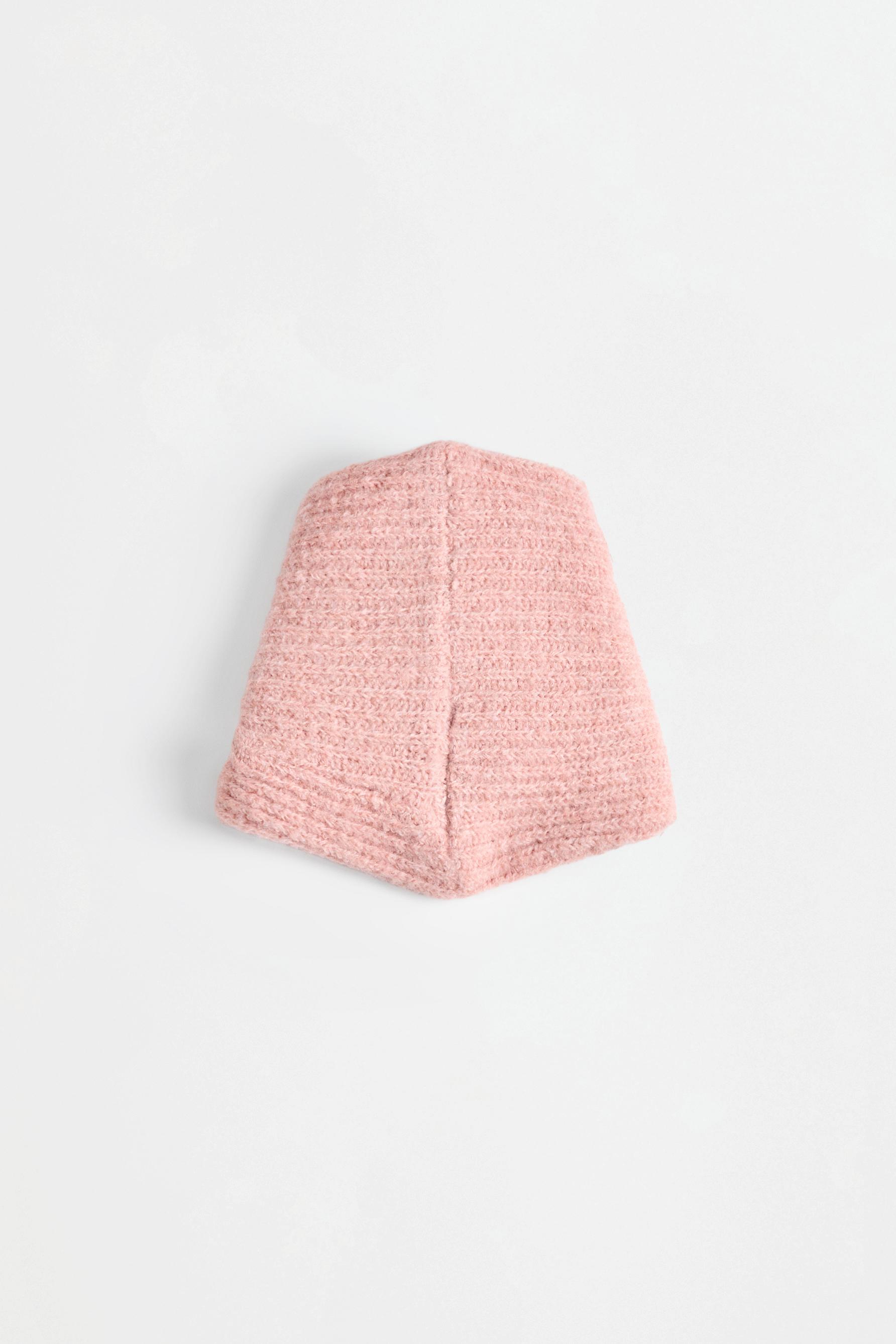 Ribbed knit snood — PINK