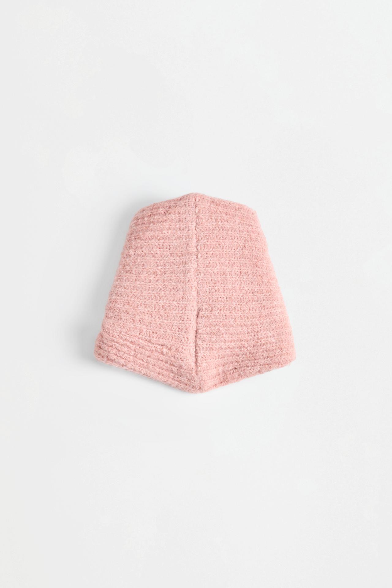 Ribbed knit snood — PINK