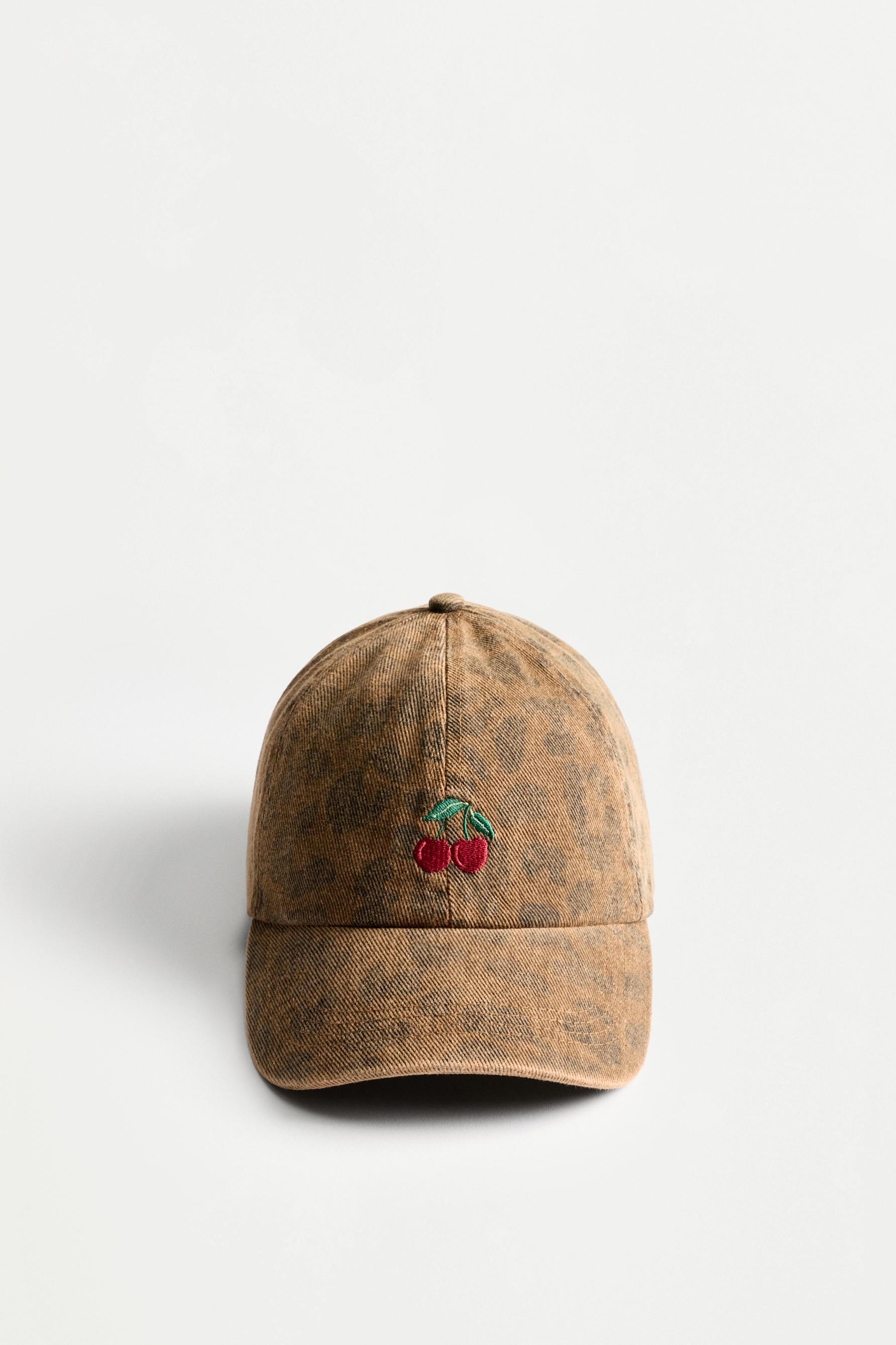 Animal print cap — CAMEL TONES