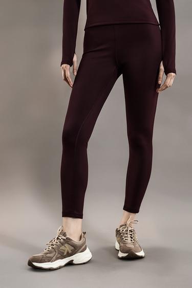 Medium-weight thermal leggings (-7ºC to 9ºC) — DARK BURGUNDY 2