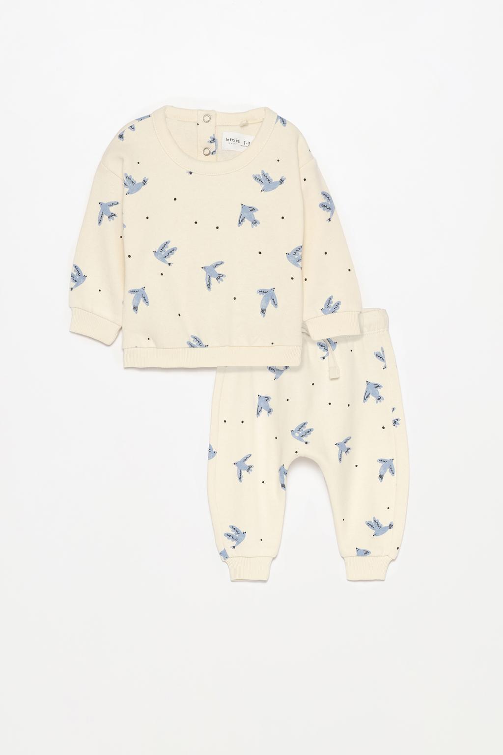 Printed sweatshirt and trousers co-ord