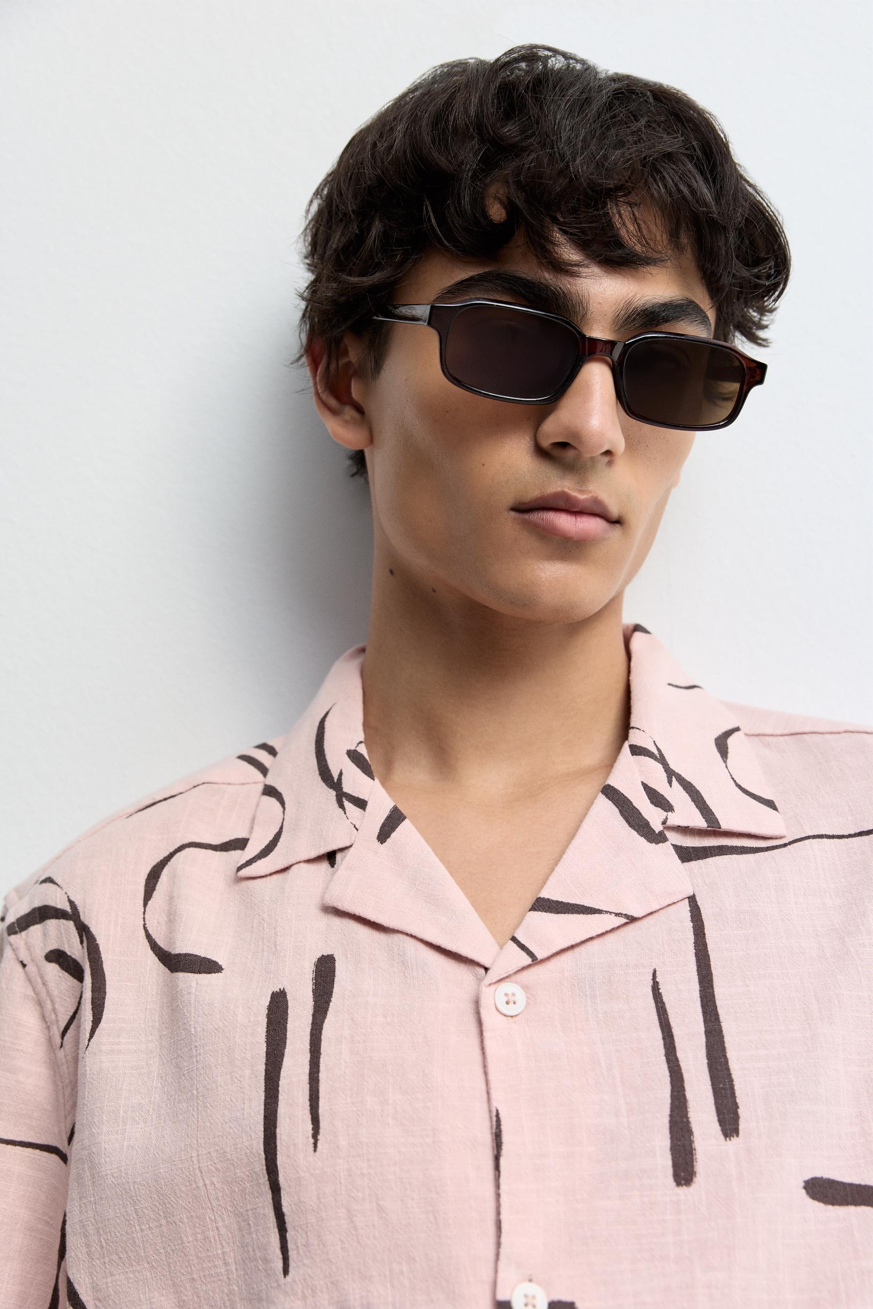 Cotton resort shirt — NEON PINK