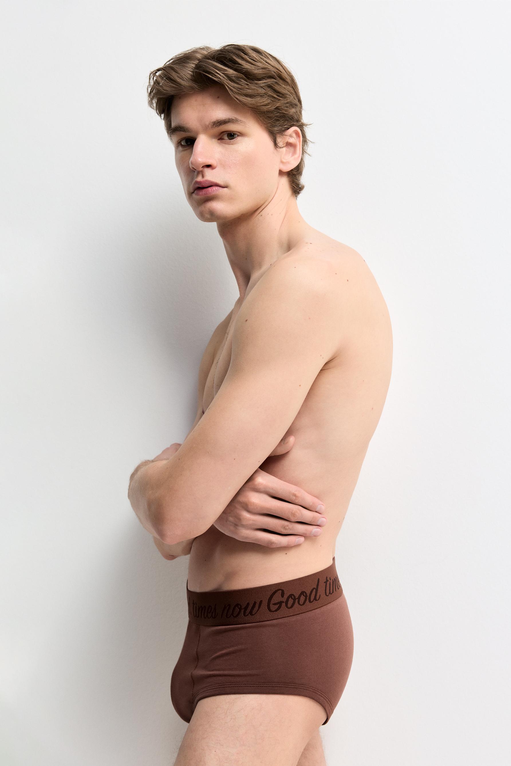 Briefs with text (Pack of 5) — NAVY