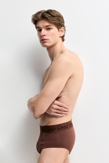 Briefs with text (Pack of 5) — NAVY 5