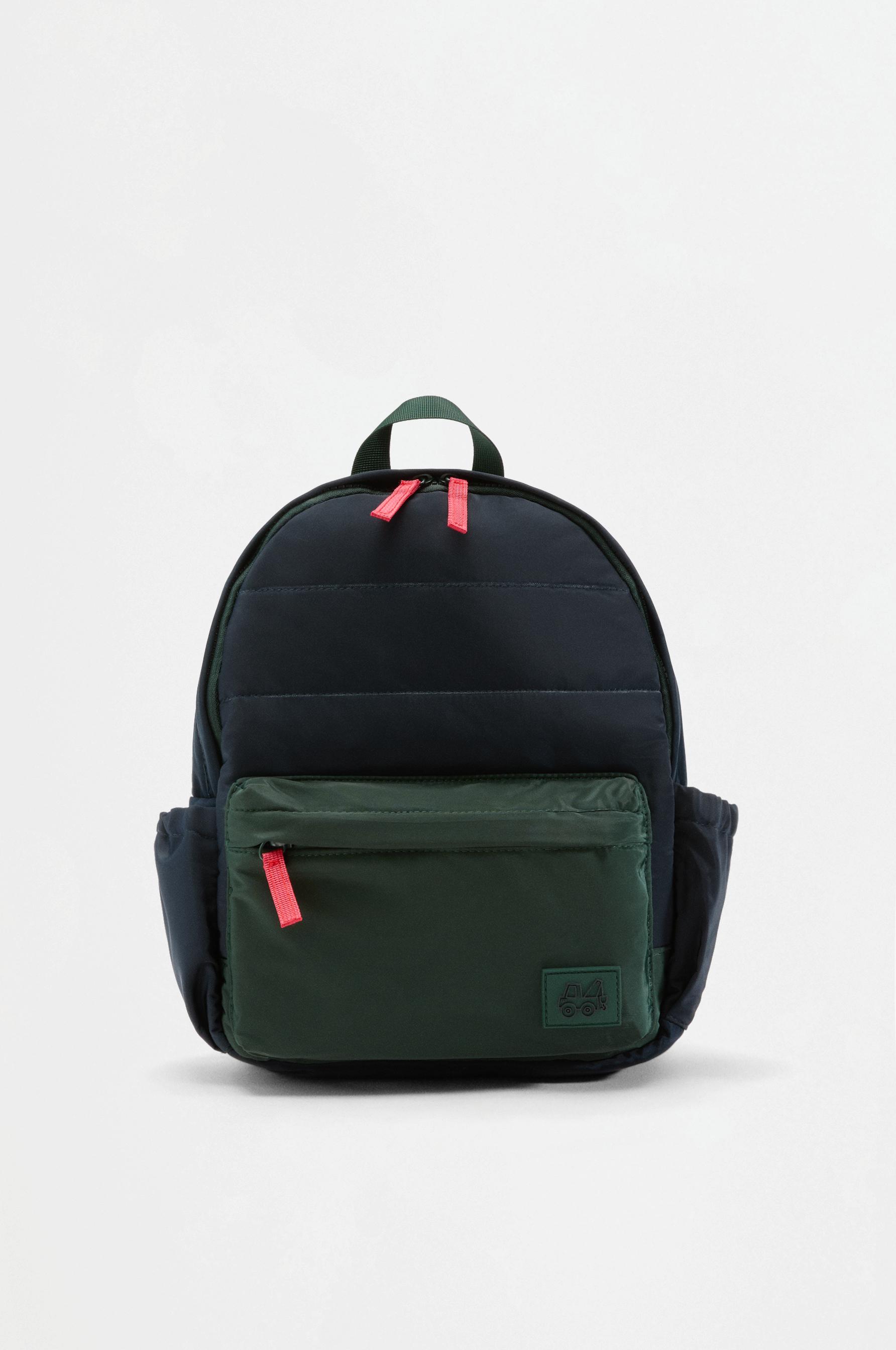 Quilted backpack — NAVY BLUE