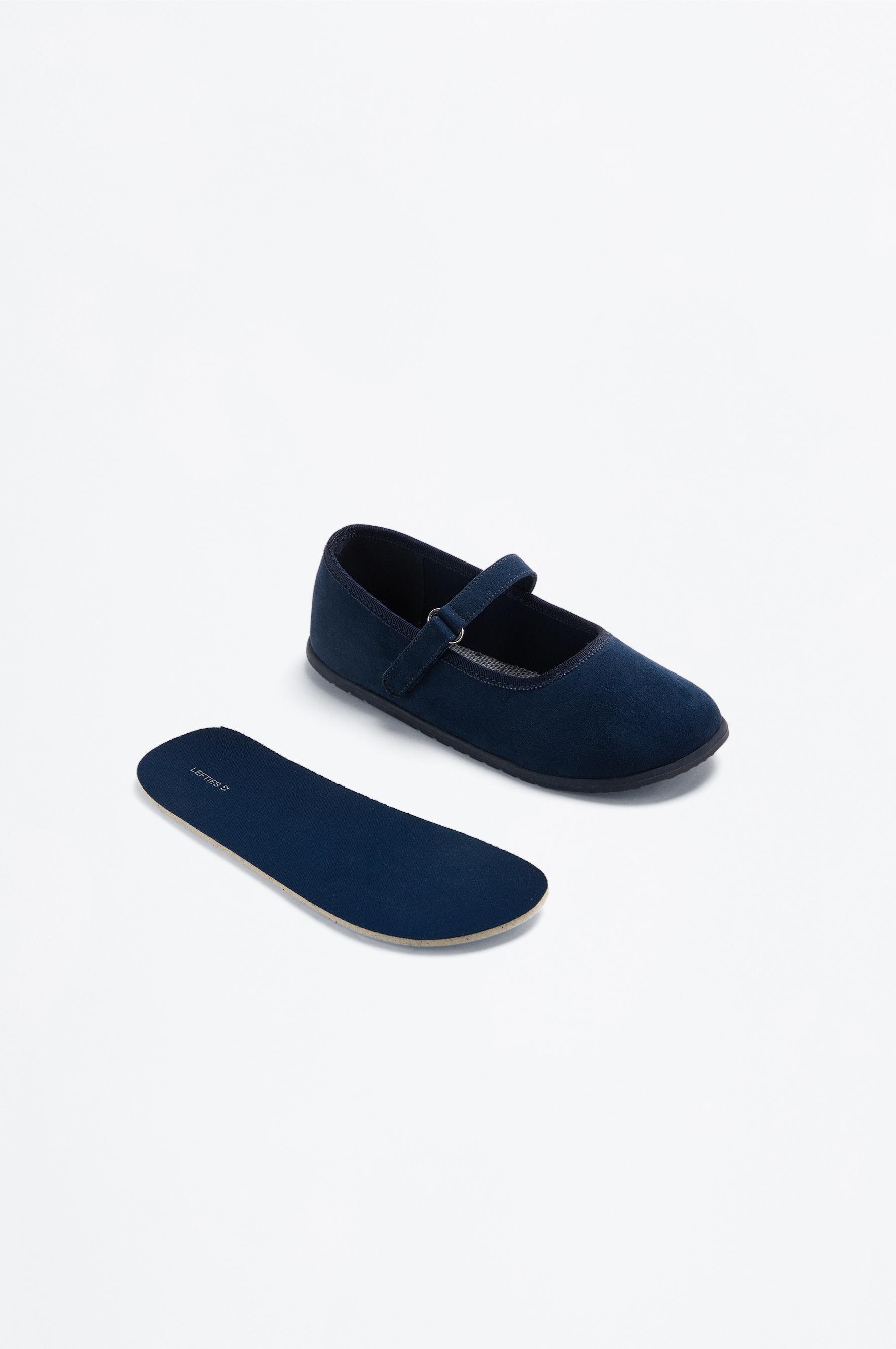 BAREFOOT MARY JANE BALLET FLAT — NAVY BLUE