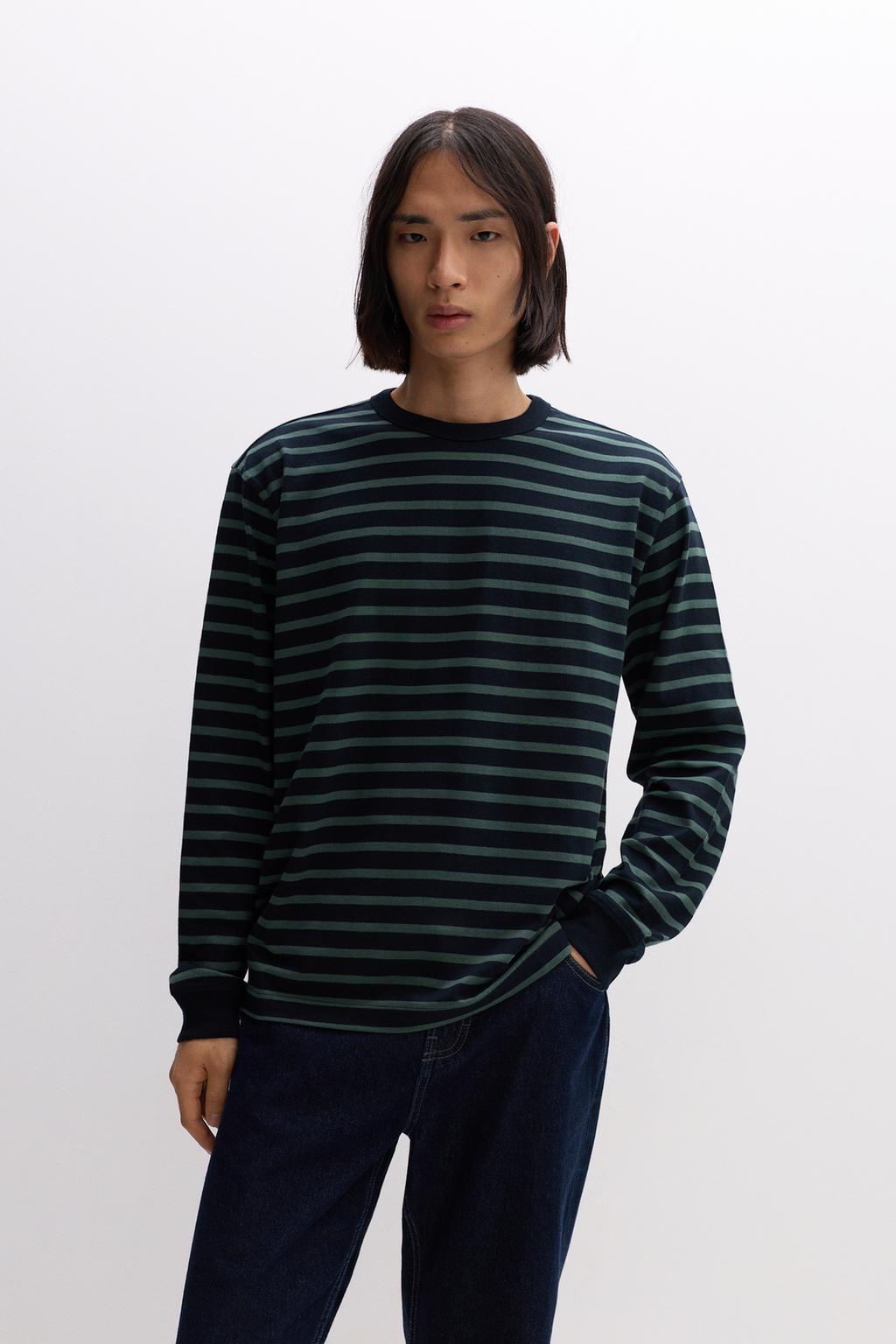 Striped long sleeve T-shirt