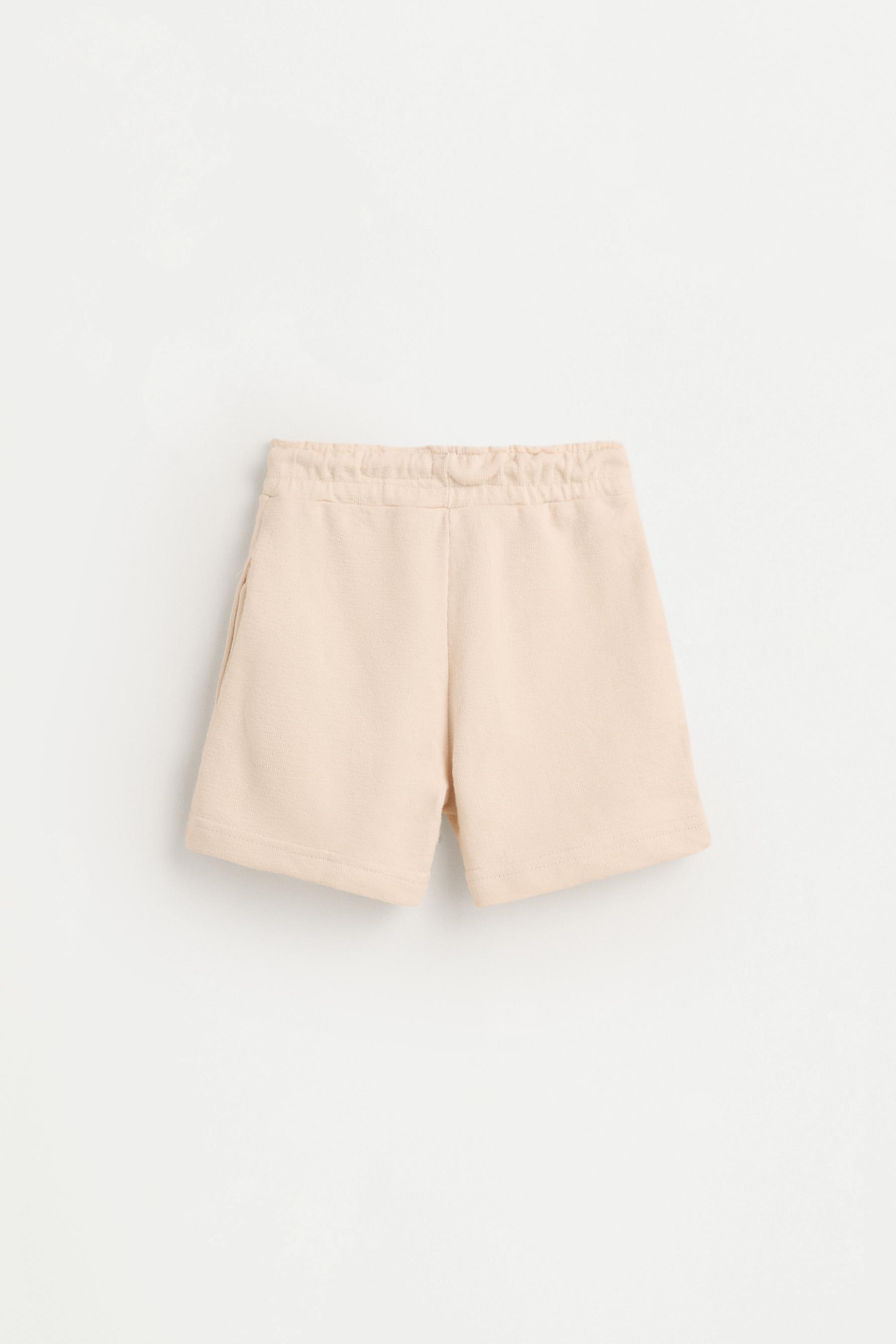 Rustic polo shirt and Bermuda shorts set — ECRU