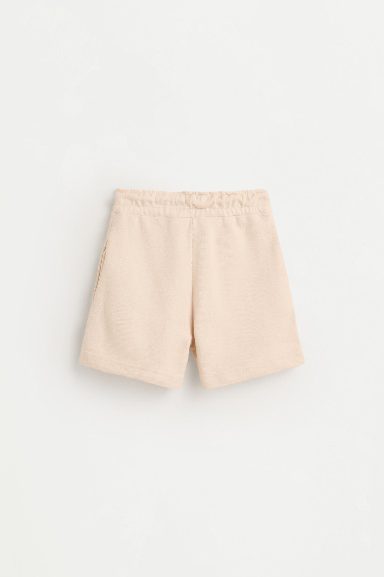 Rustic polo shirt and Bermuda shorts set — ECRU