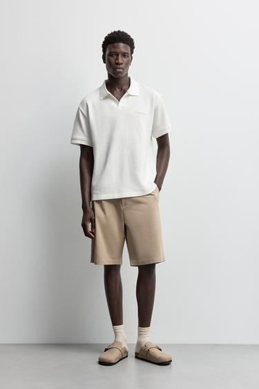 Textured embroidered polo shirt — OFF WHITE 2
