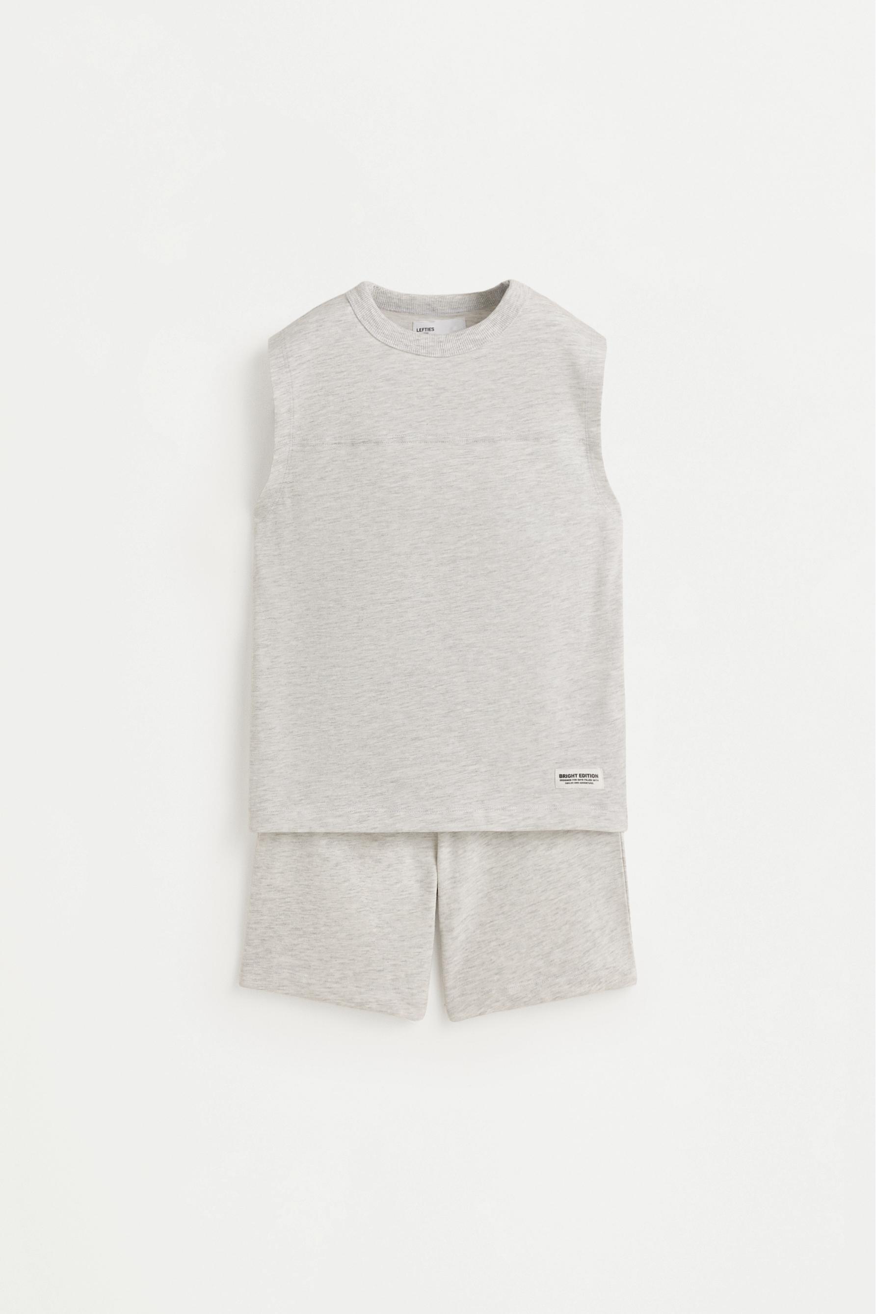 Vest top and Bermuda shorts co-ord — GREY MARL