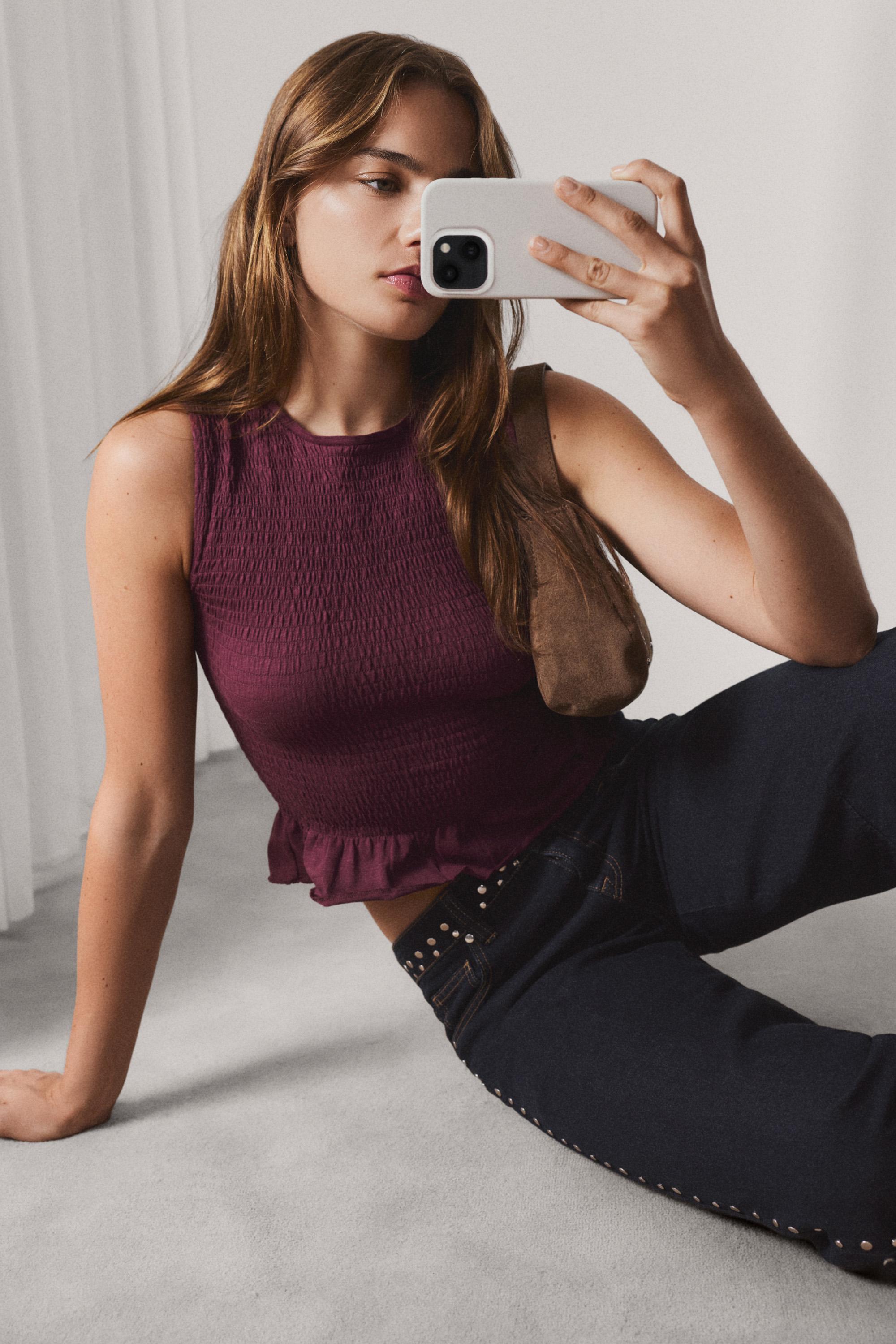 Smocked top — PINK