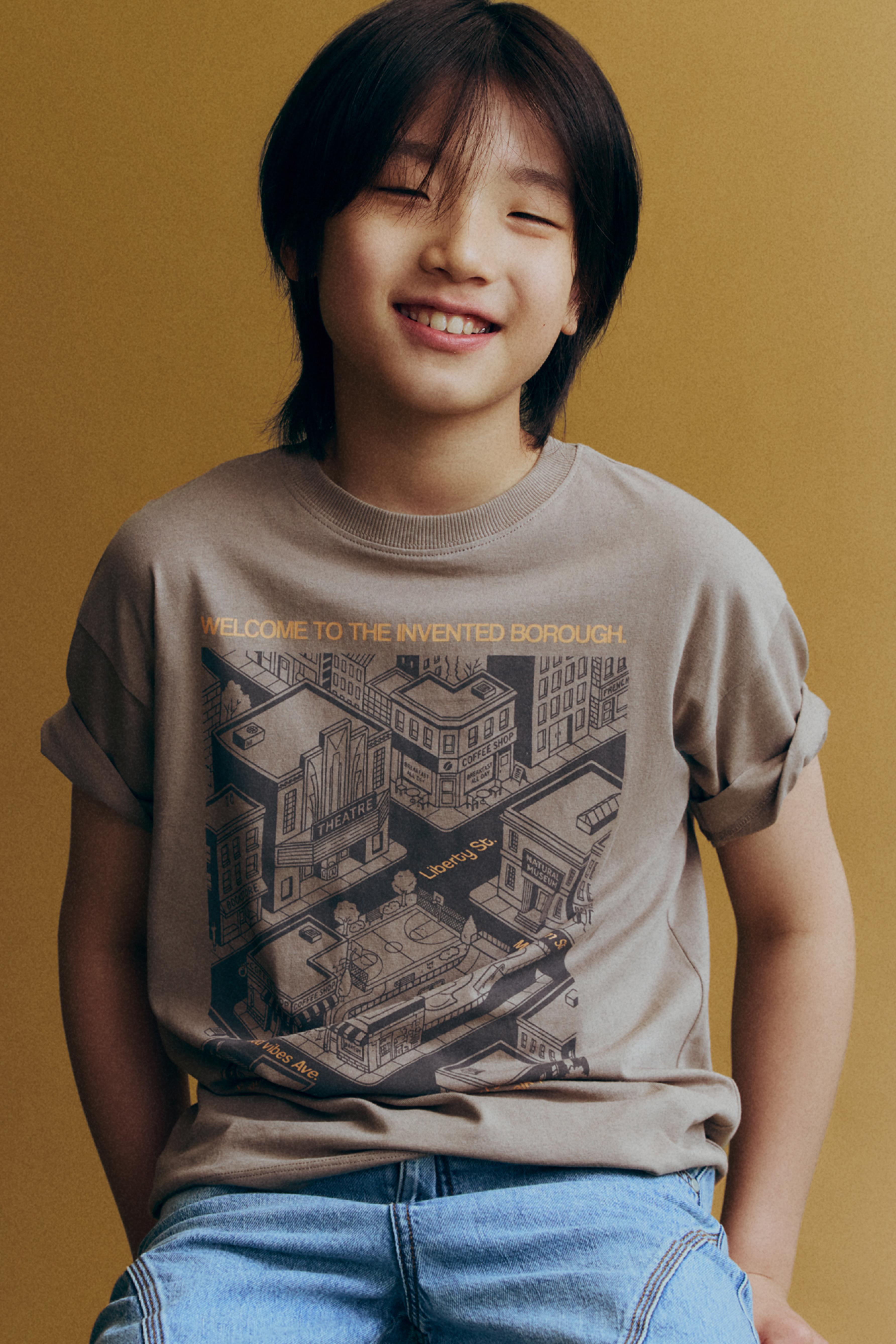 Printed T-shirt — PALE OCHRE