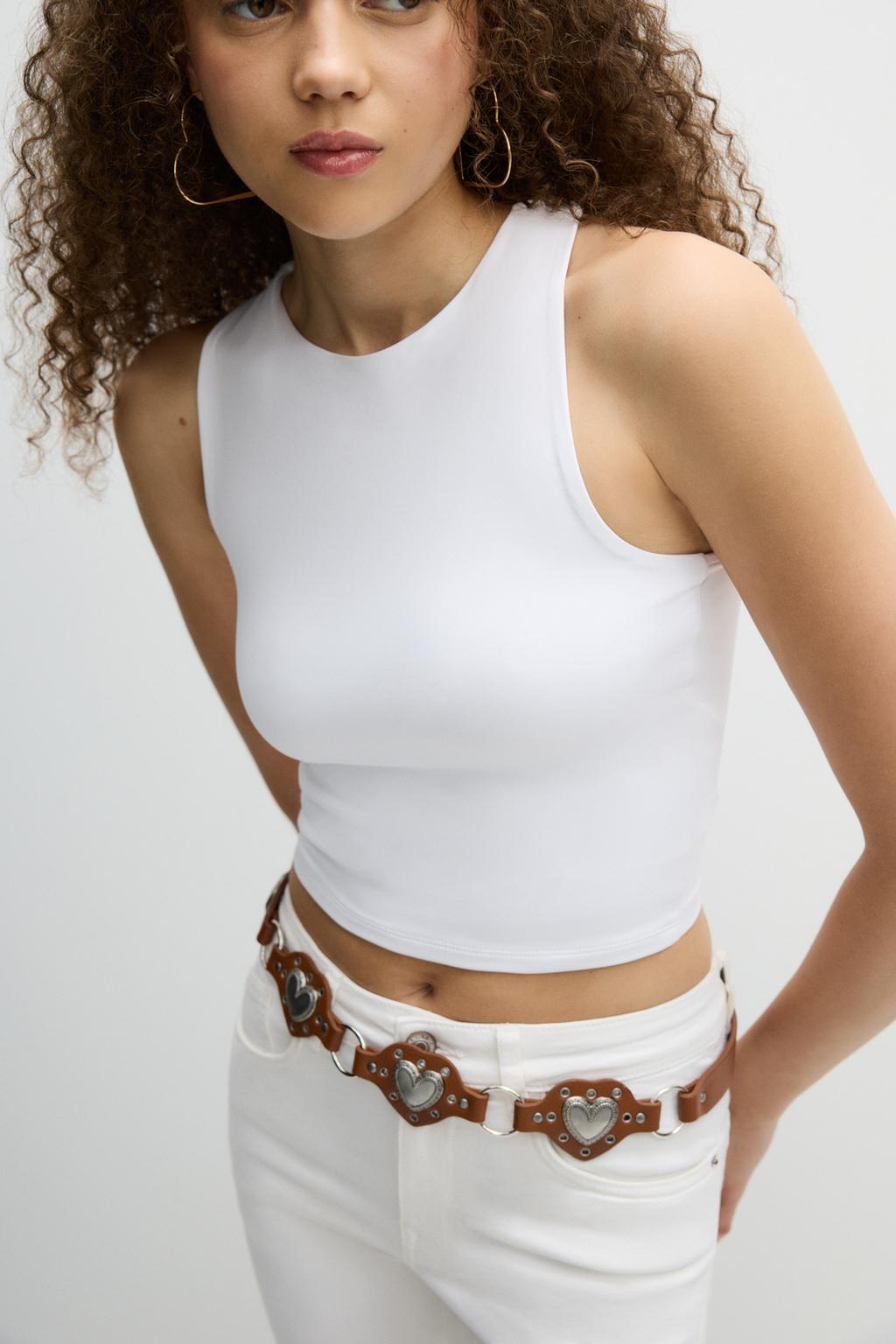 Crop top with criss-cross back