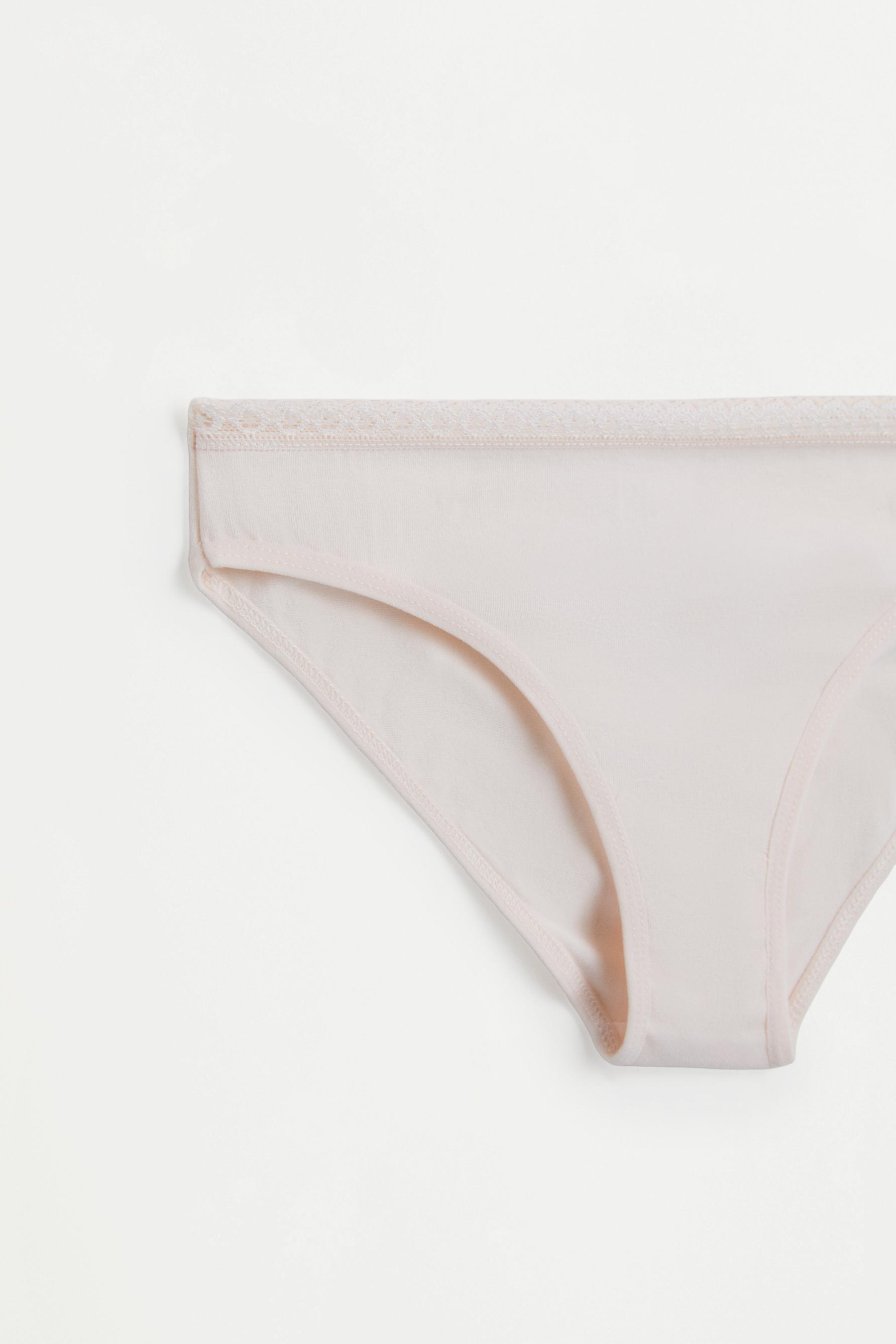 Pack of 5 lace briefs — GREY