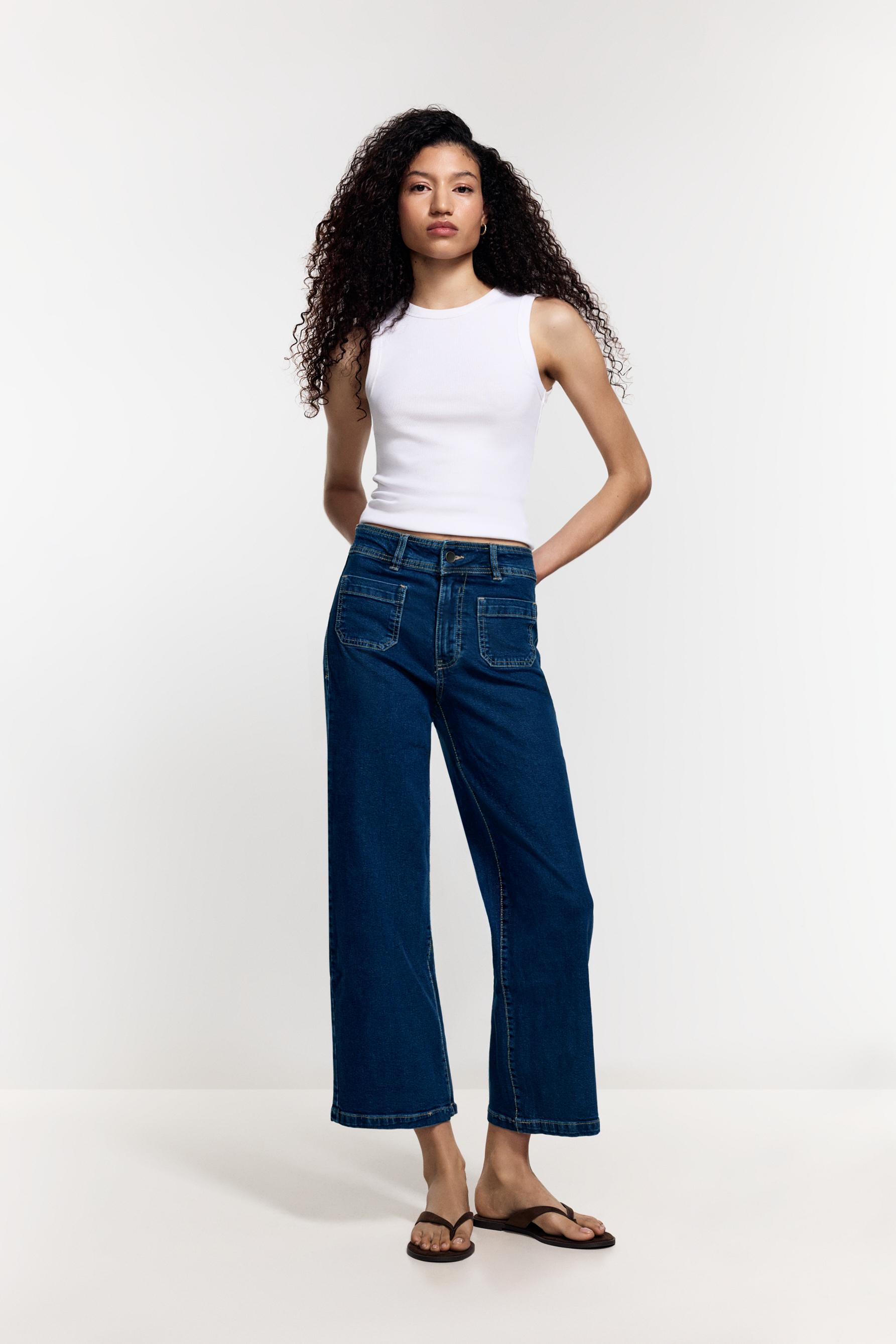 Stretch pocket jeans — DARK BLUE