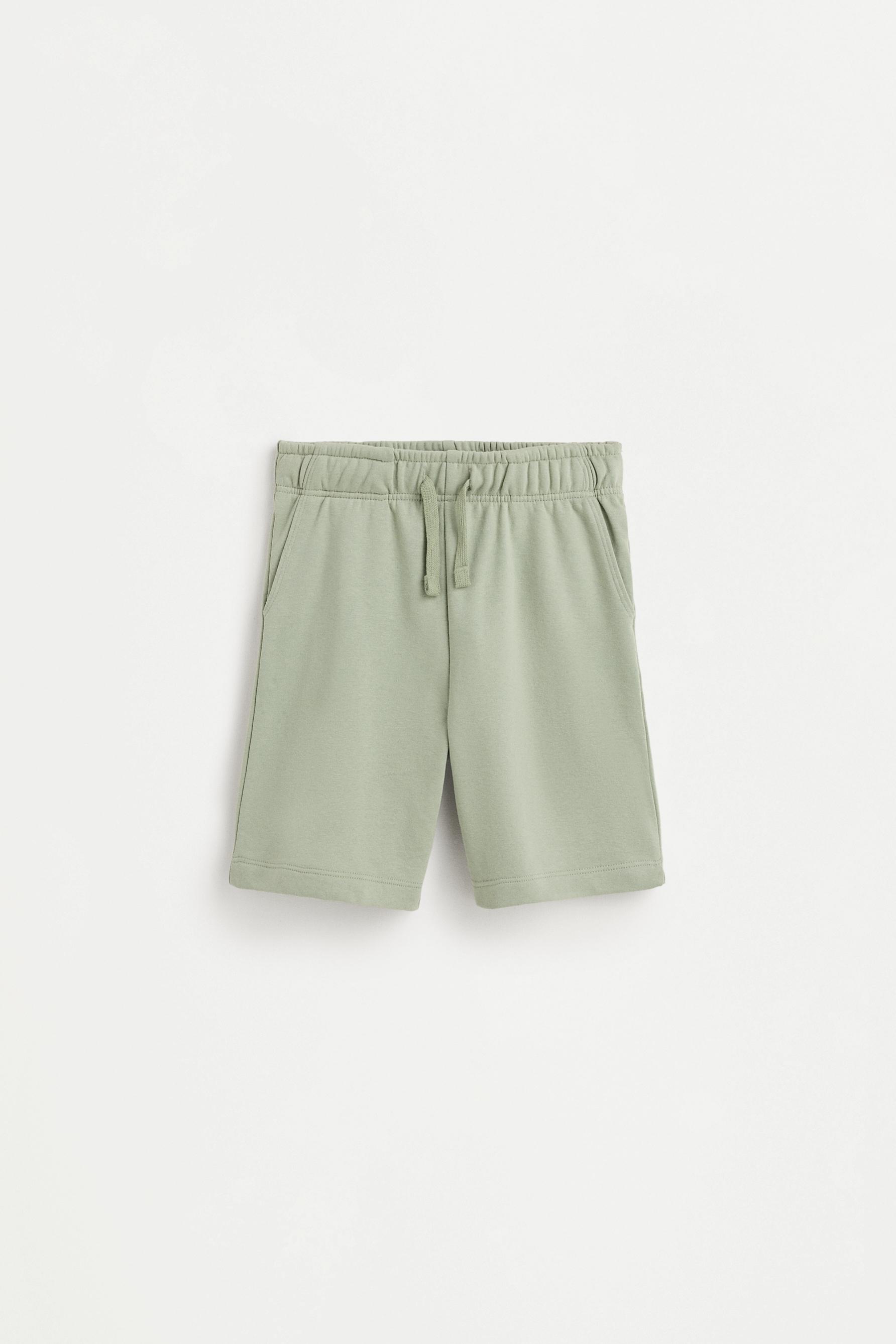 Jogger plush Bermuda shorts — PALE KHAKI