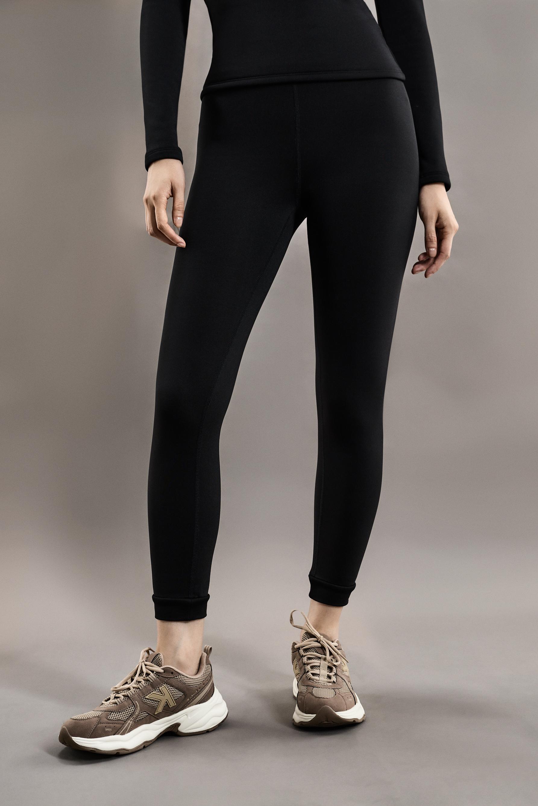 HEAVY WEIGHT thermal leggings (10°F to 48°F) — BLACK