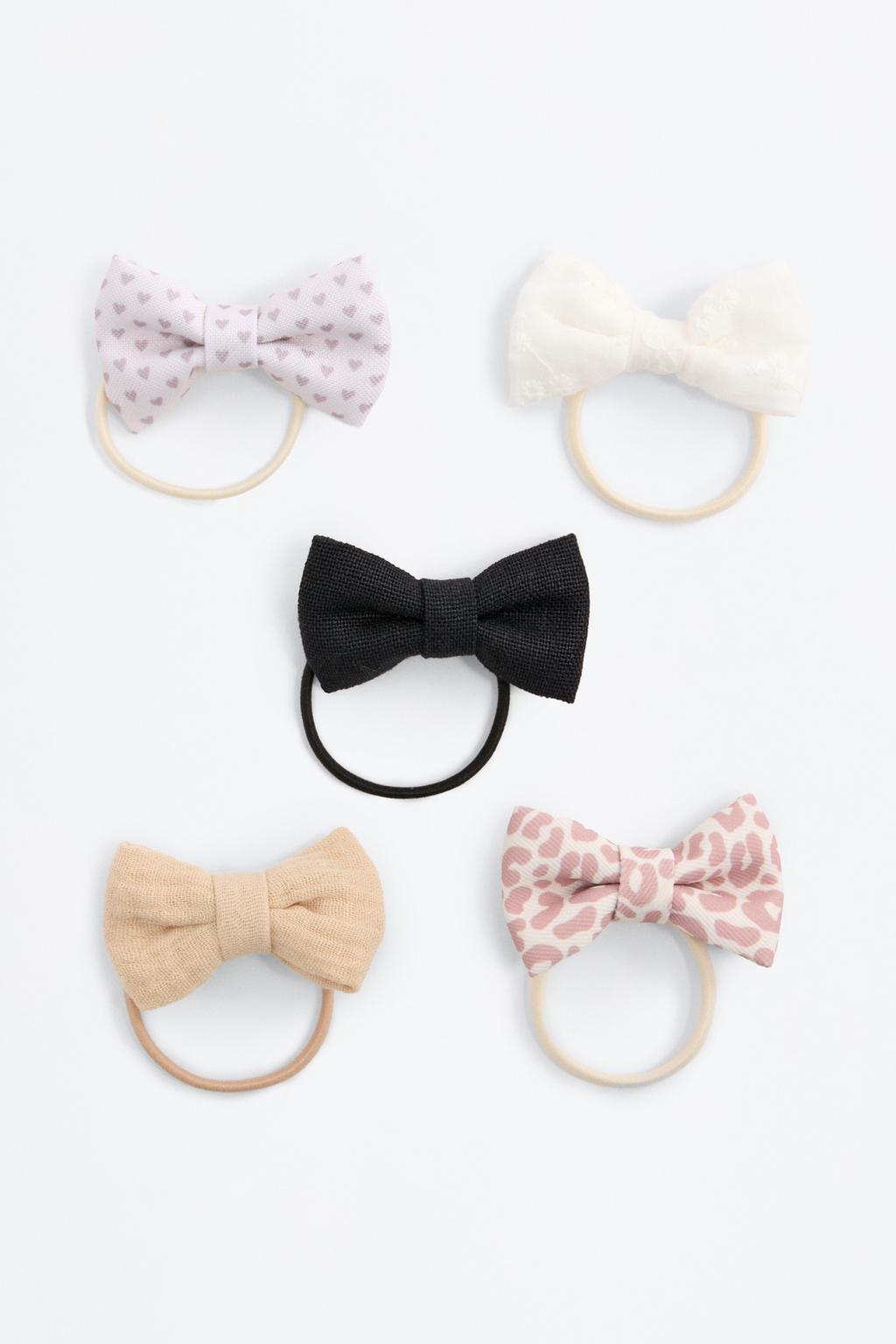 Pack of 10 scrunchies with contrast bows