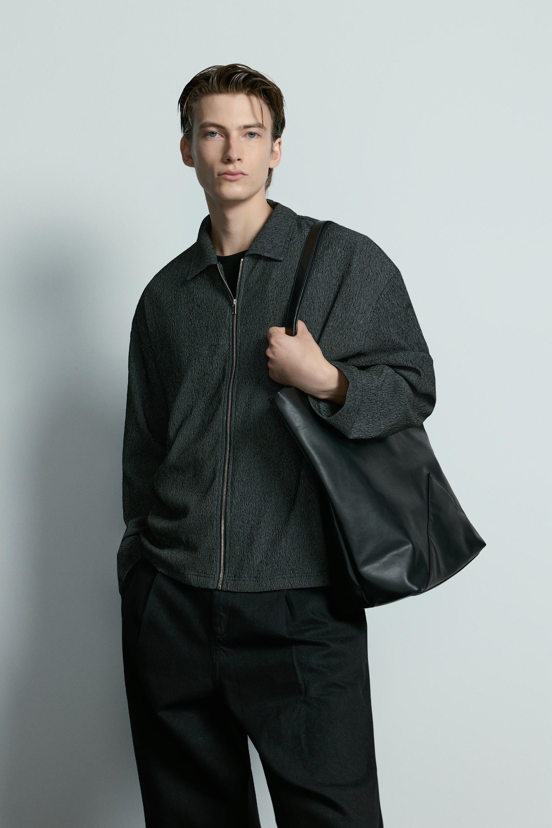 Sobrecamisa textura cremallera