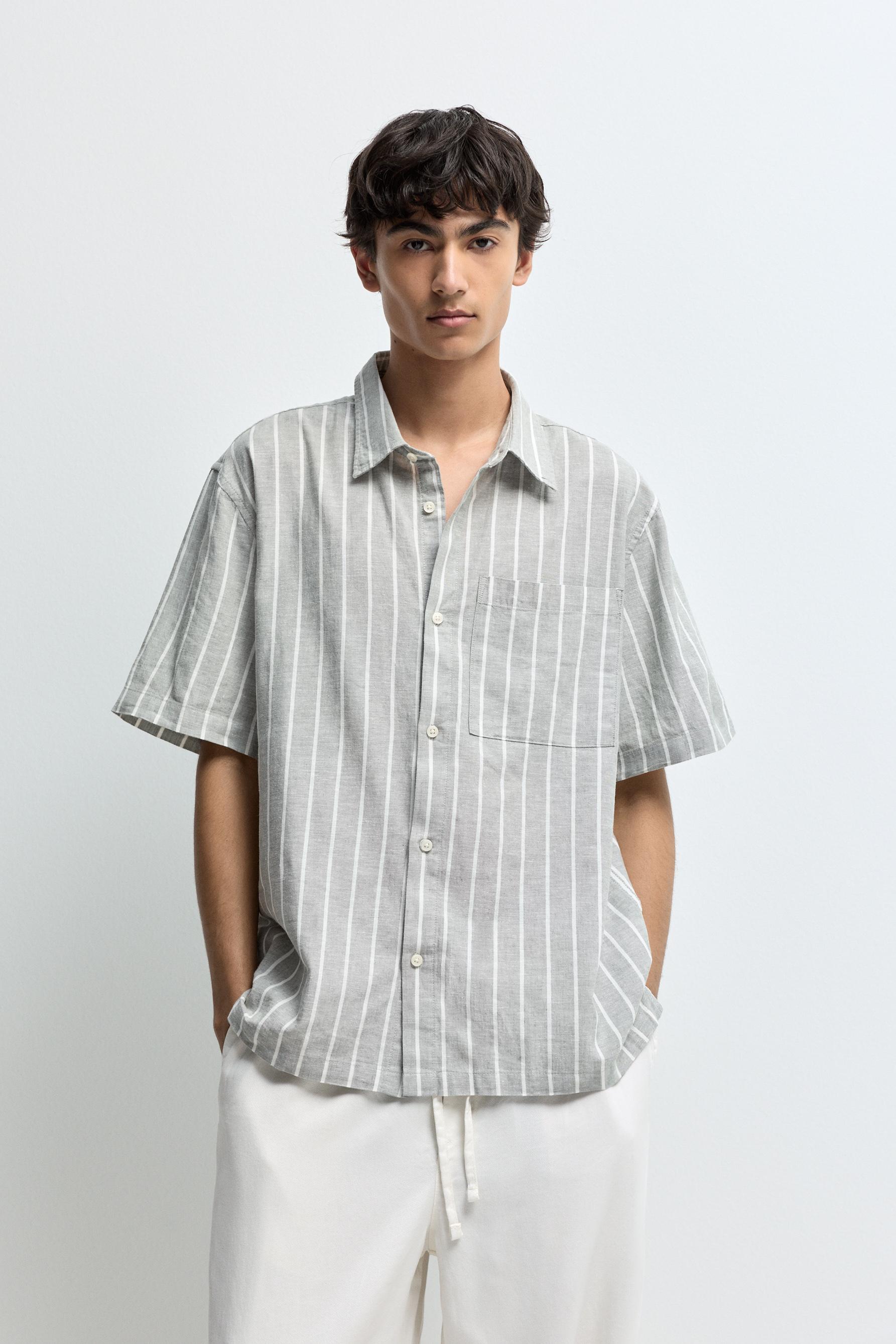 Camisa rayas lino - algodón