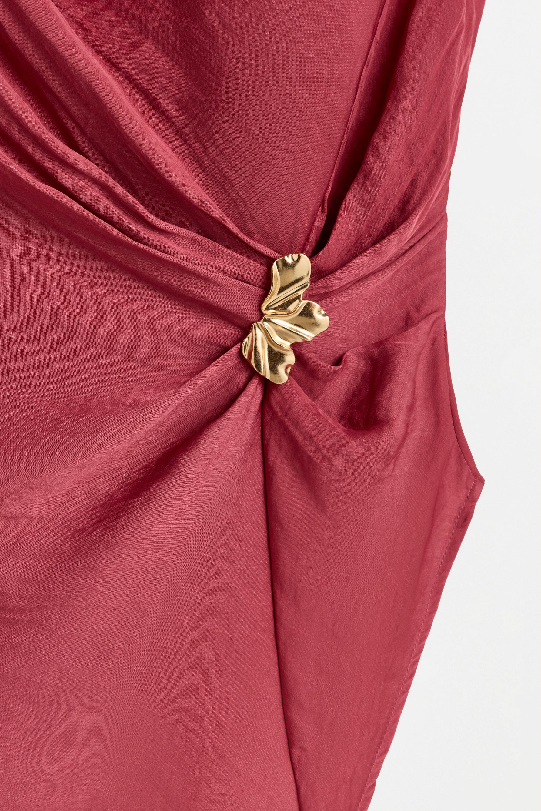 Jewel satin top — MAROON