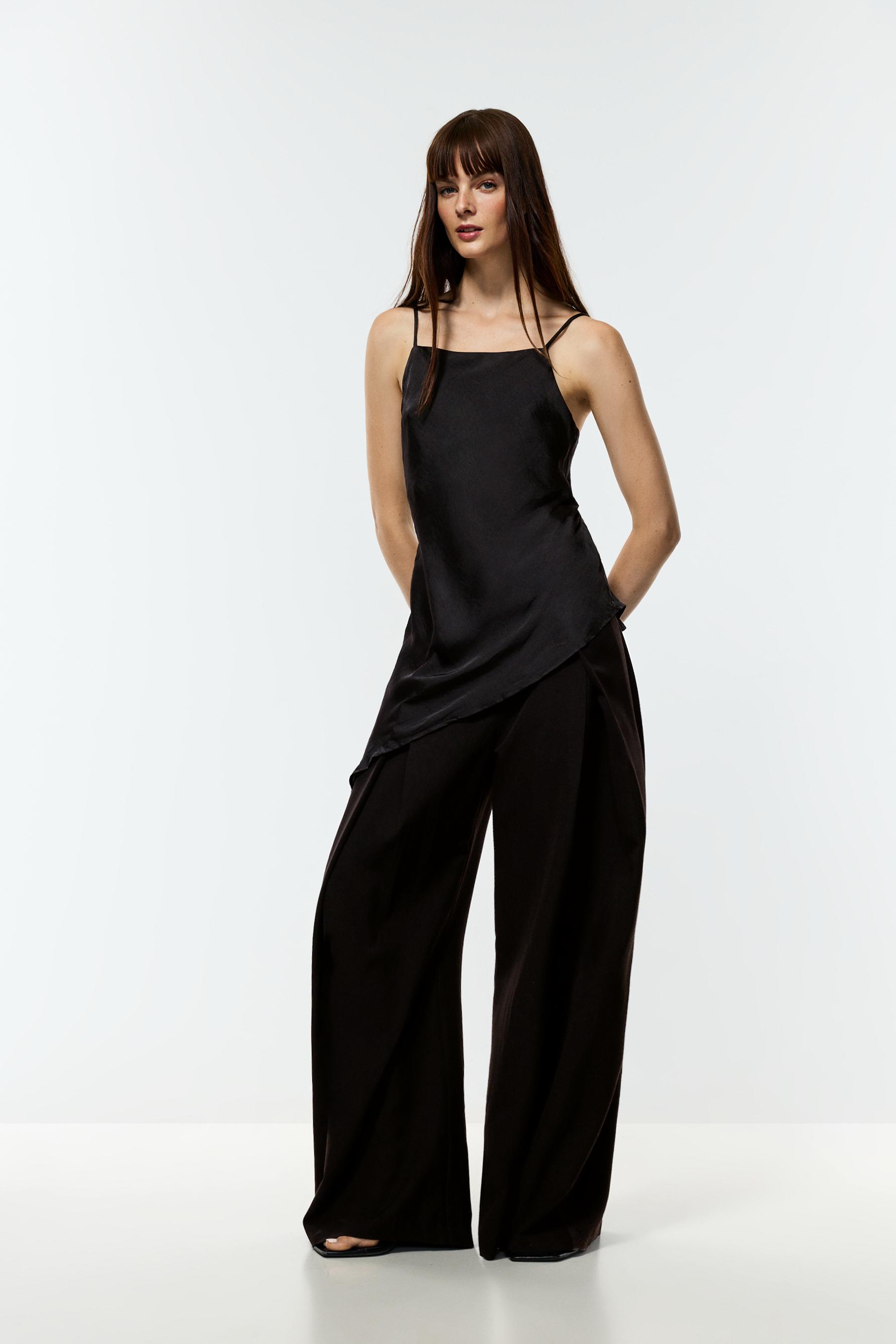 Satin asymmetric top — BLACK